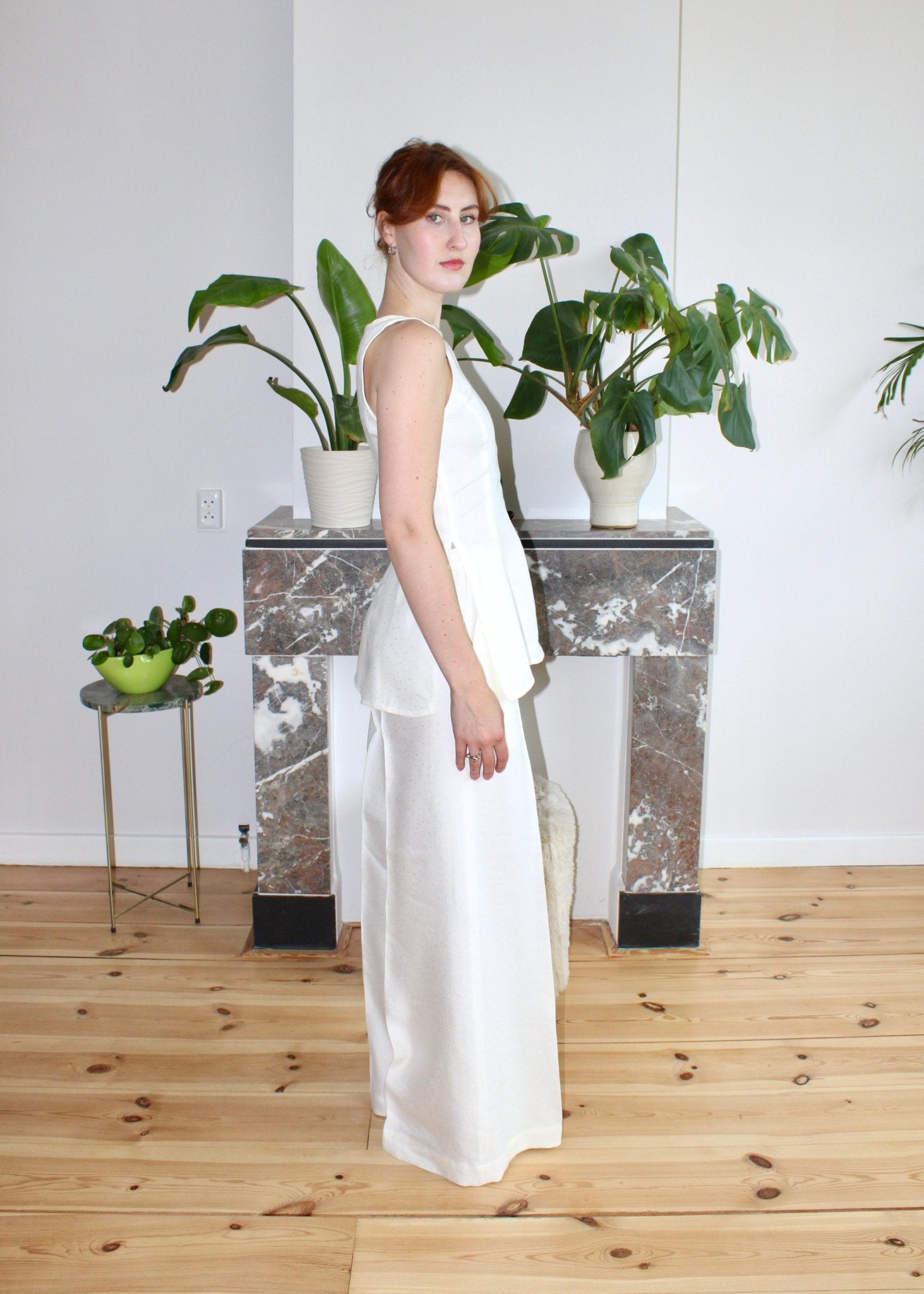Amelia top Ivory linen - Luci's Lemons