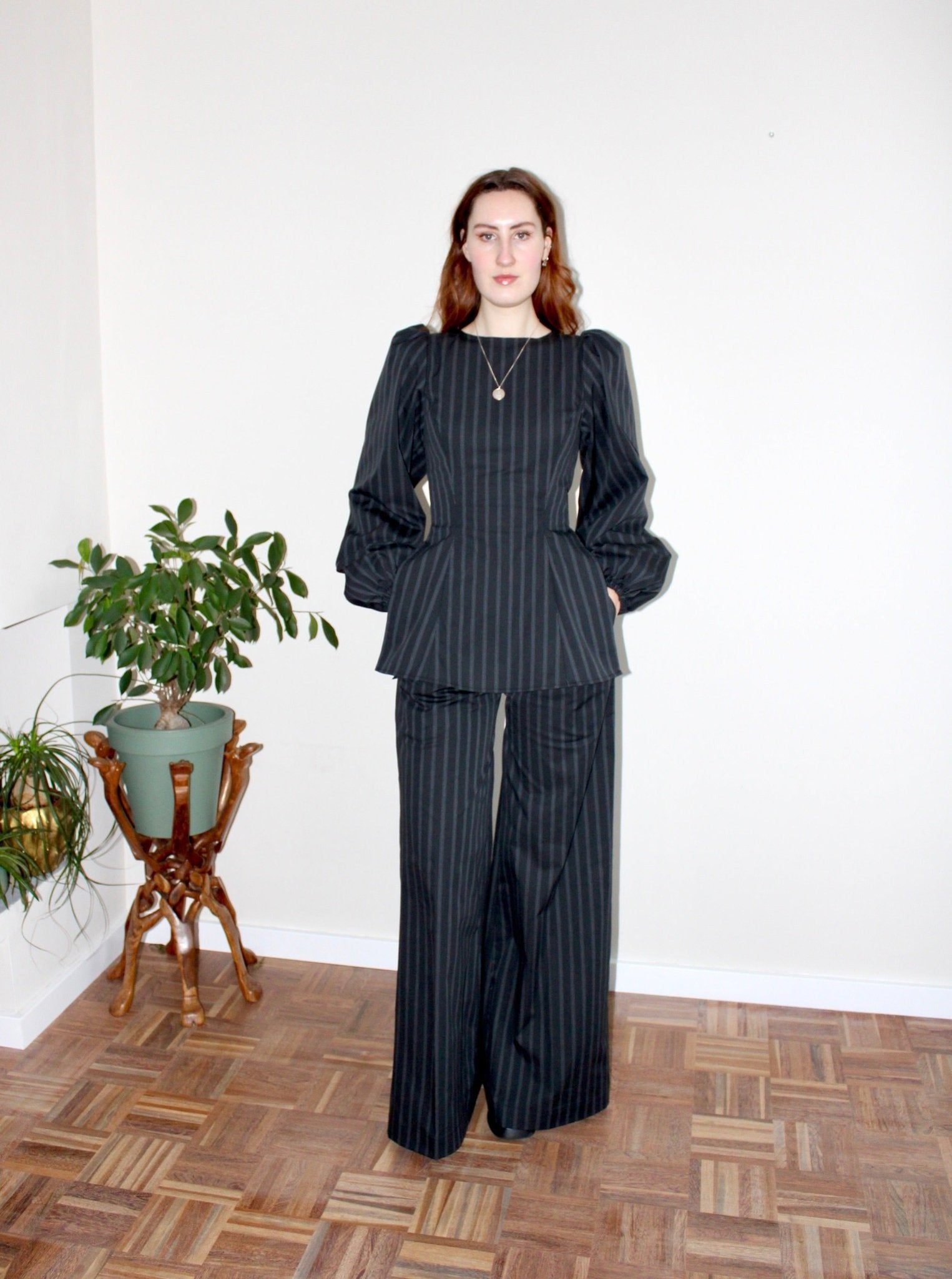Amelia top long sleeve black stripe - Luci's Lemons