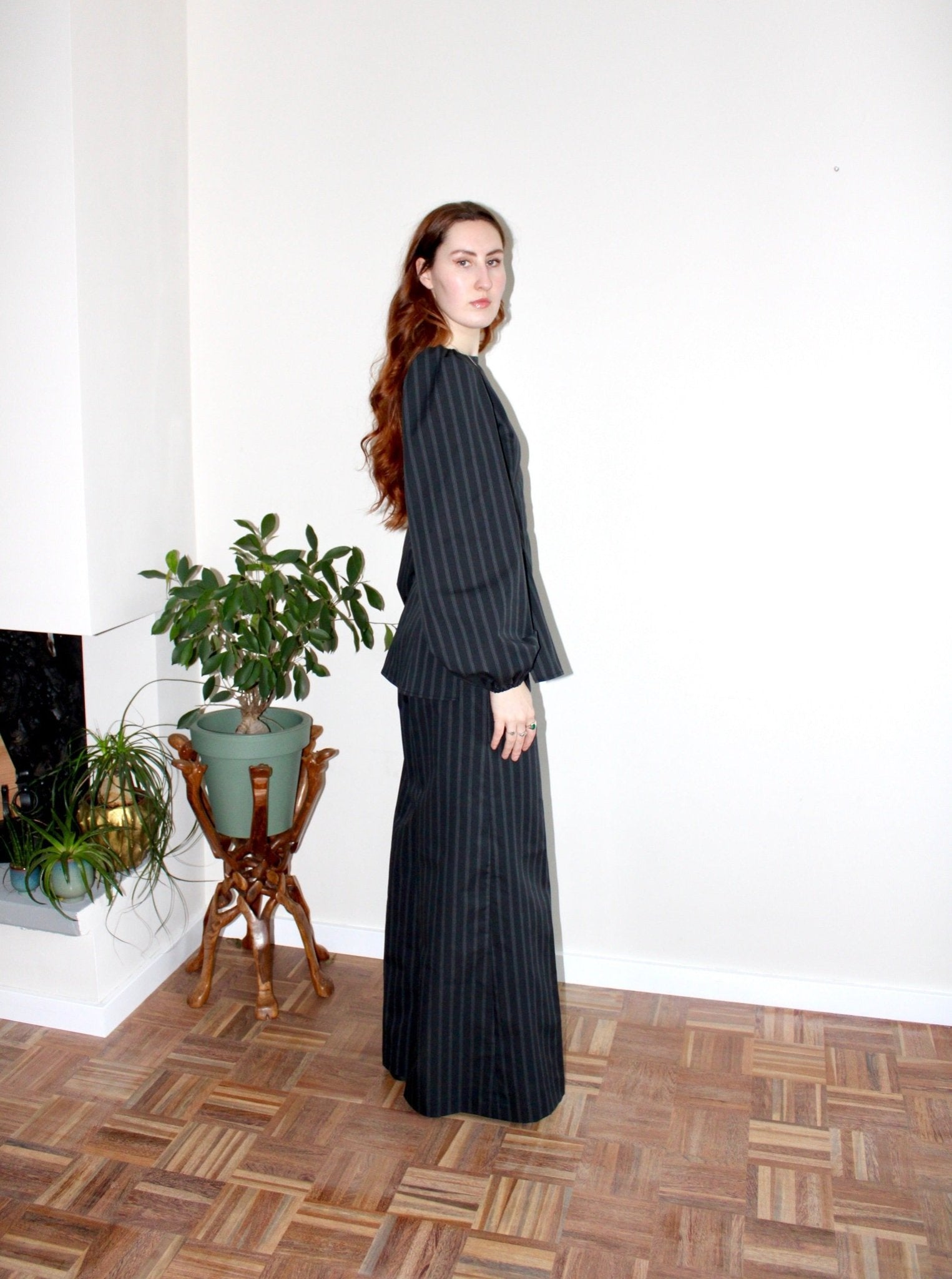 Amelia trousers black stripe - Luci's Lemons