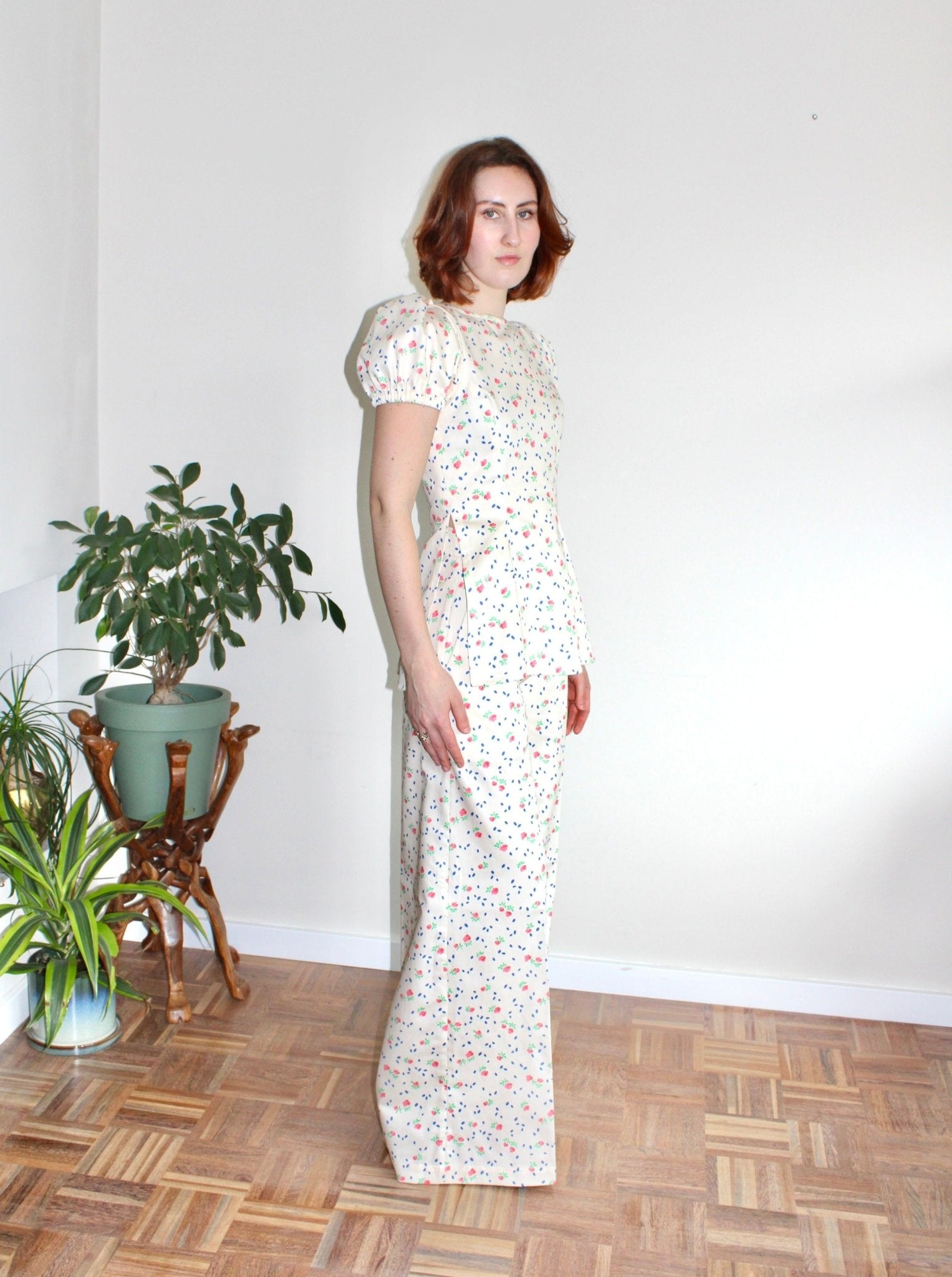 Amelia trousers floral - Luci's Lemons