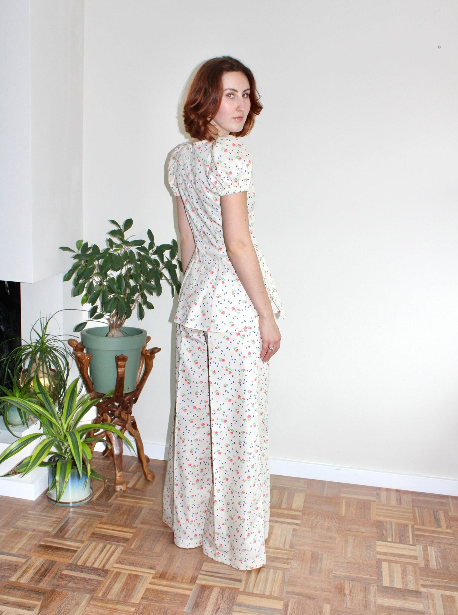 Amelia trousers floral - Luci's Lemons
