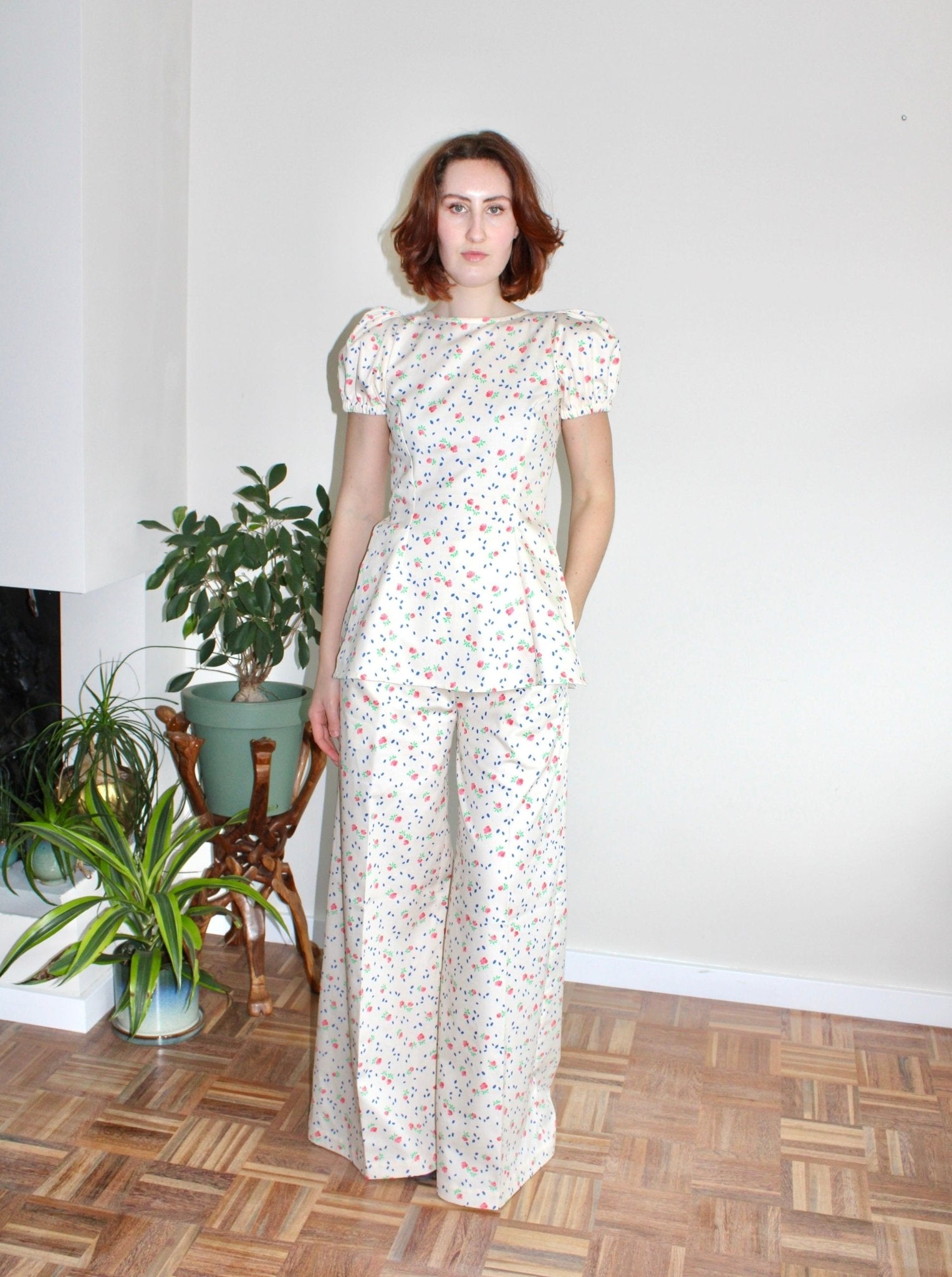 Amelia trousers floral - Luci's Lemons