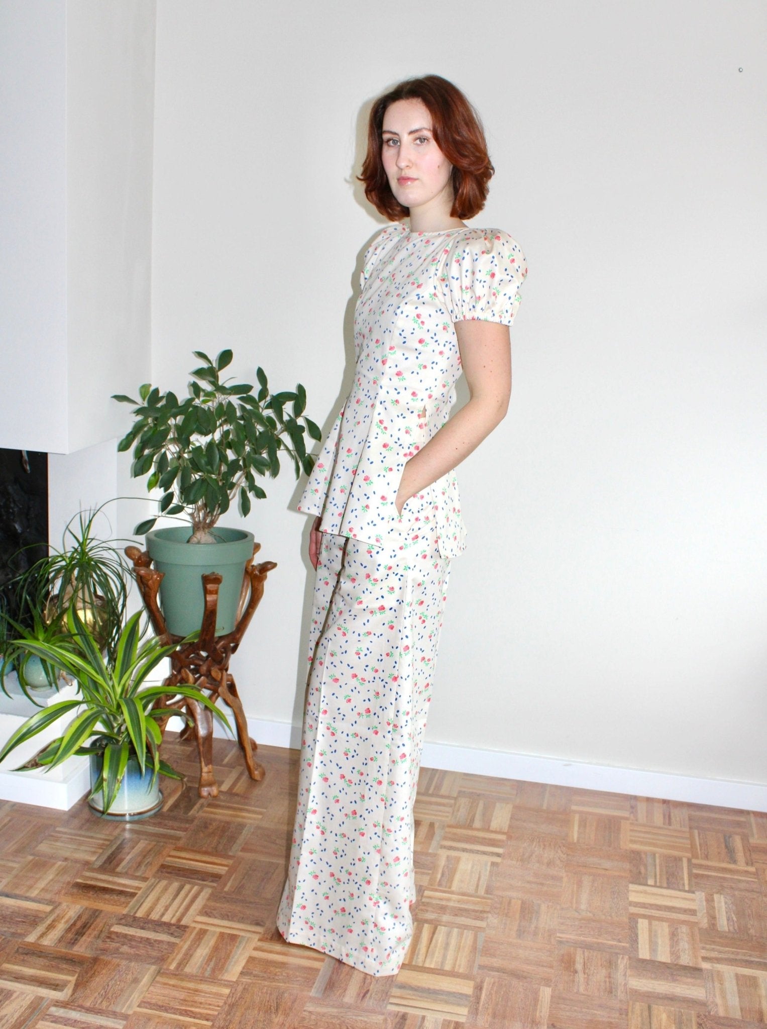 Amelia trousers floral - Luci's Lemons