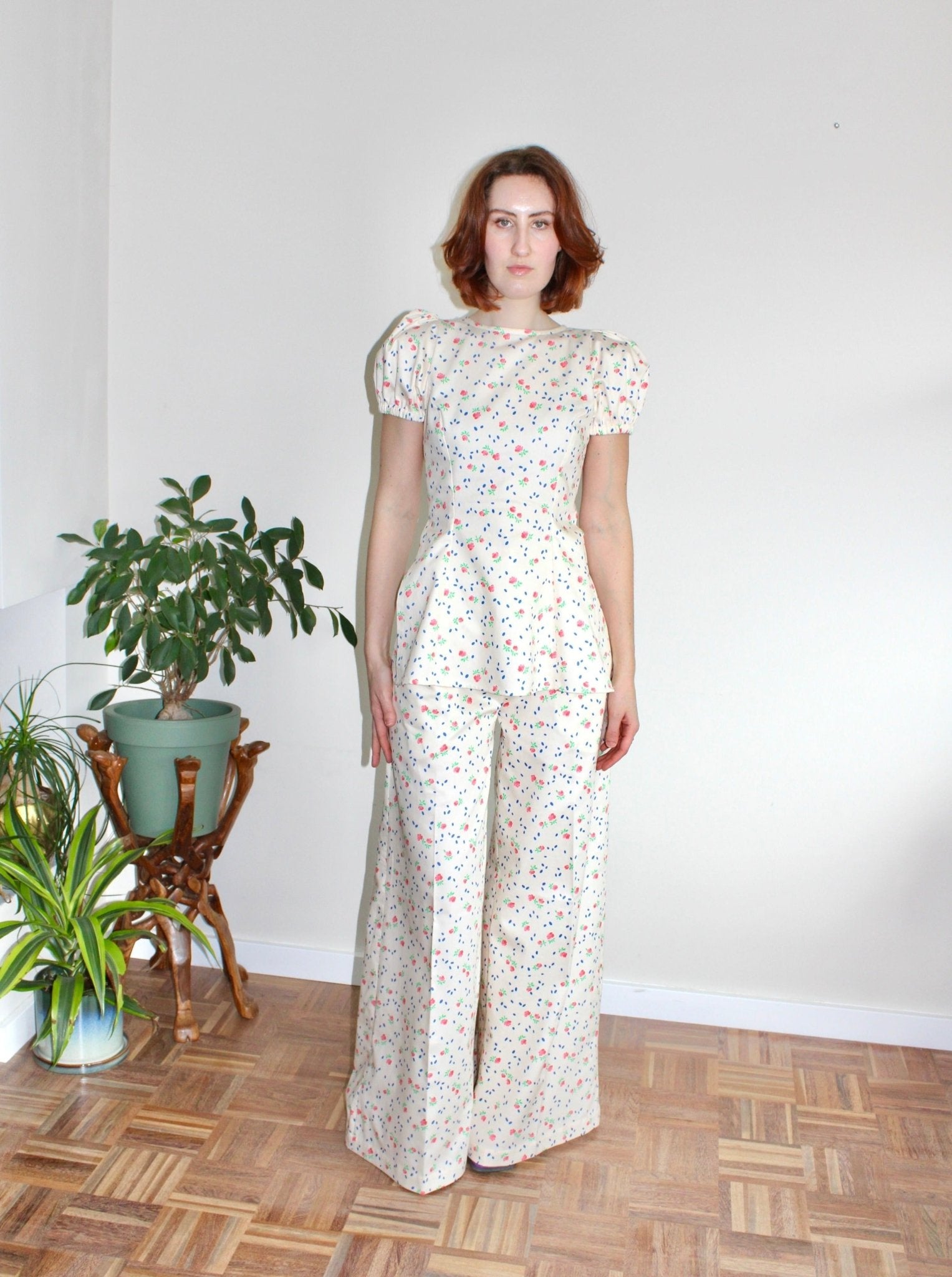 Amelia trousers floral - Luci's Lemons