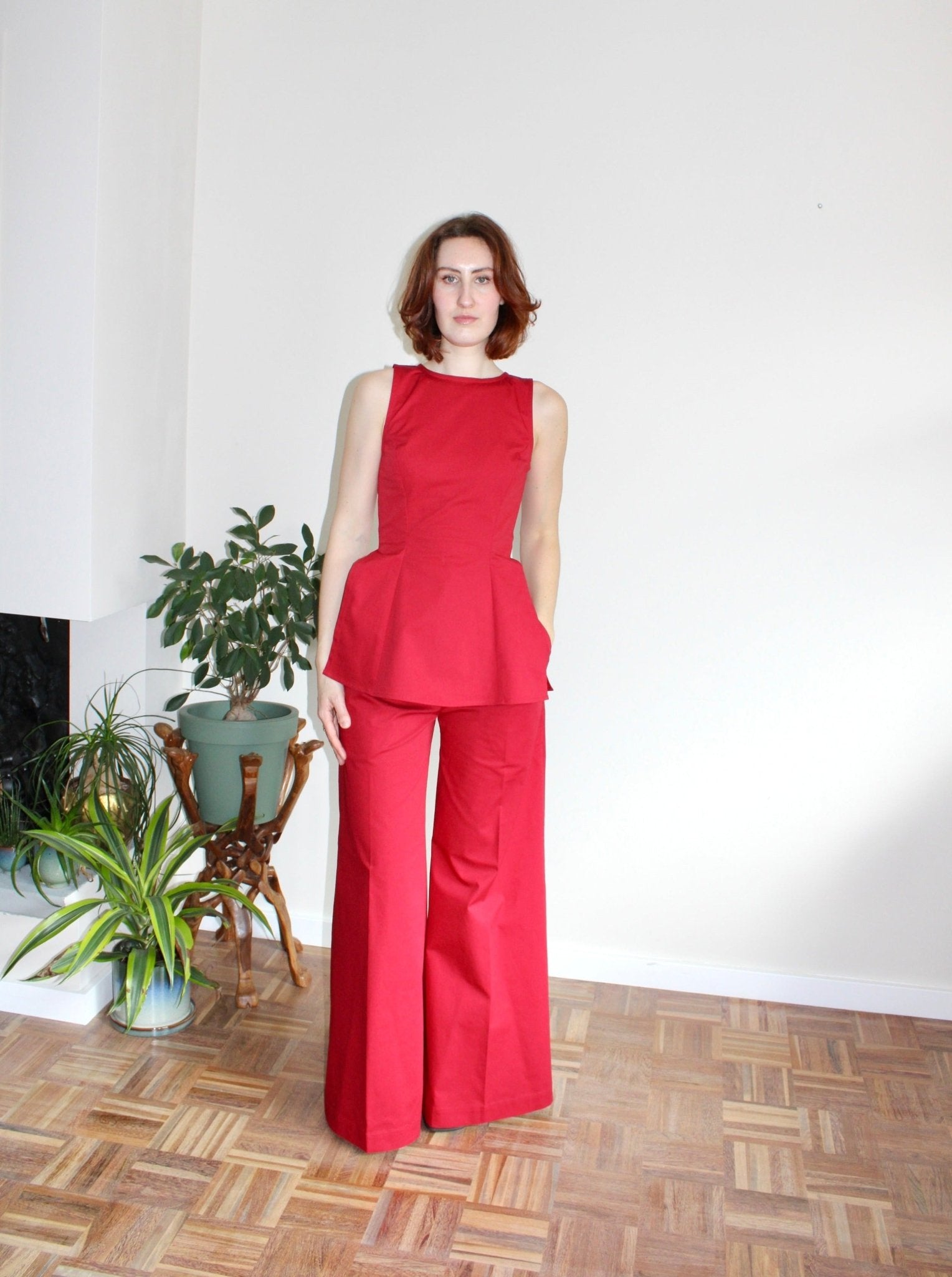 Amelia trousers red - Luci's Lemons