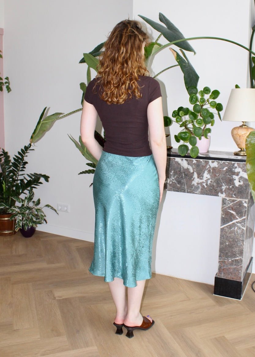 Bias skirt - Aqua shell - S, XL - Luci's Lemons