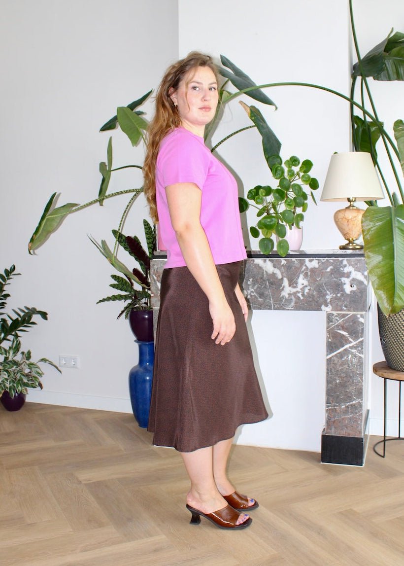 Bias skirt - Brown leopard - S, L - Luci's Lemons