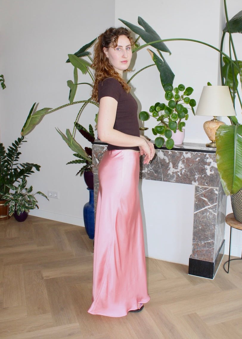 Bias skirt - Salmon pink - M - Luci's Lemons