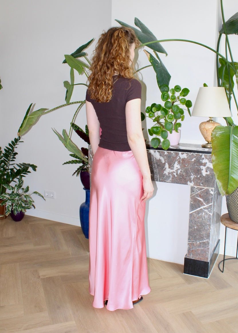 Bias skirt - Salmon pink - M - Luci's Lemons