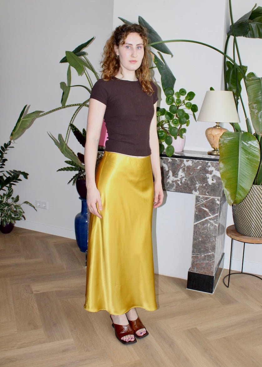 Bias skirt - Sunflower silk - S - Luci's Lemons
