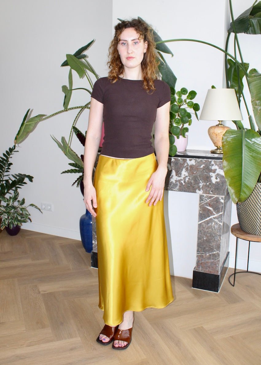 Bias skirt - Sunflower silk - S - Luci's Lemons