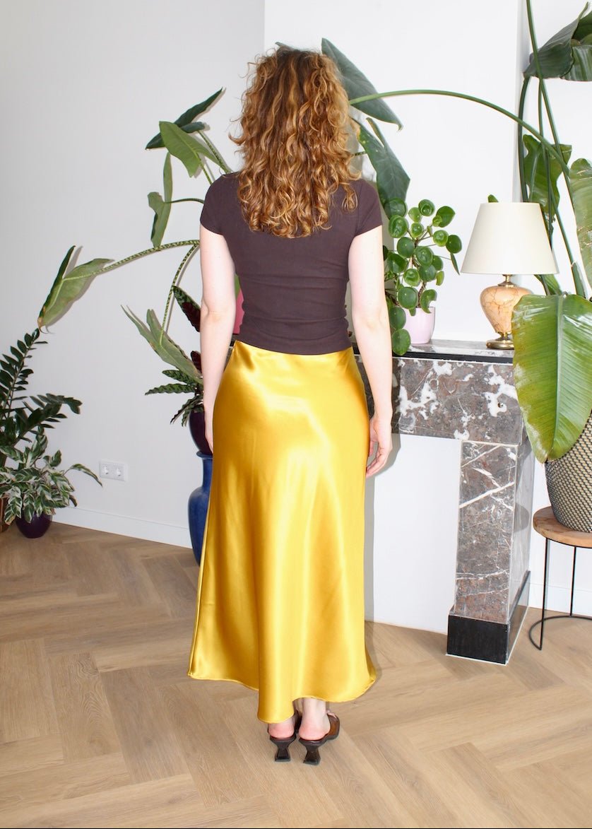 Bias skirt - Sunflower silk - S - Luci's Lemons