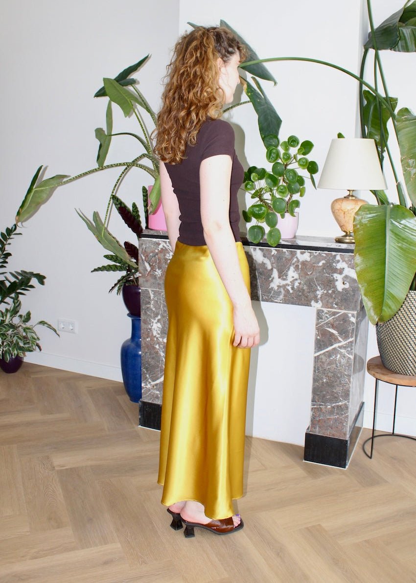 Bias skirt - Sunflower silk - S - Luci's Lemons