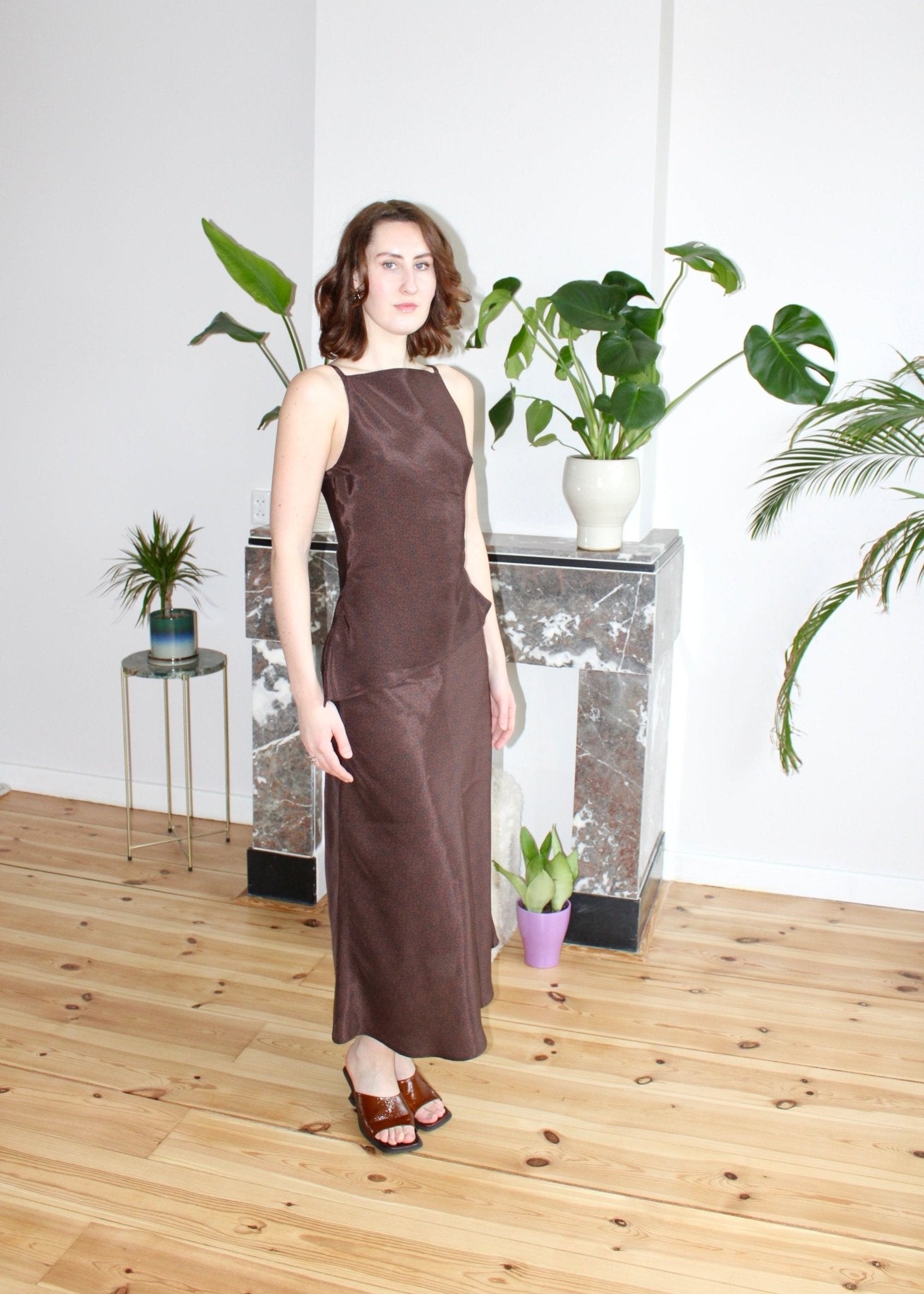 Clementine skirt brown leopard print - Luci's Lemons
