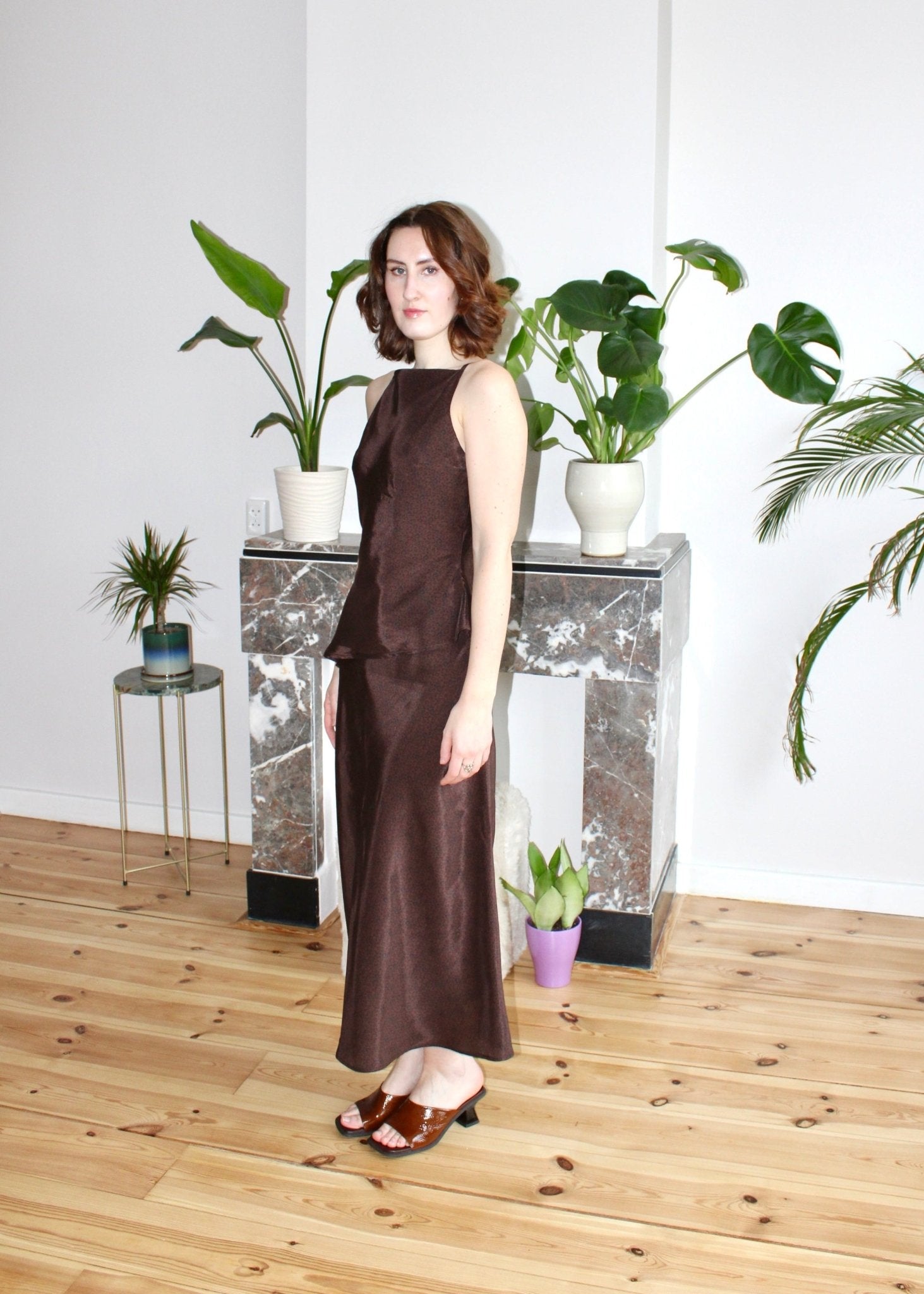 Clementine skirt brown leopard print - Luci's Lemons
