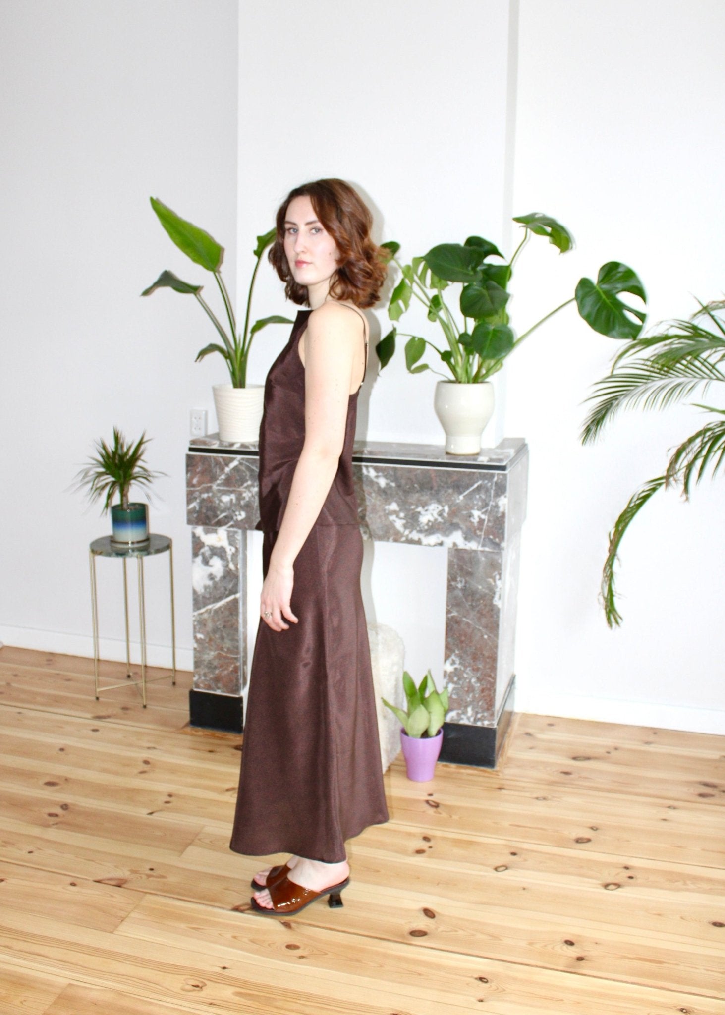 Clementine skirt brown leopard print - Luci's Lemons