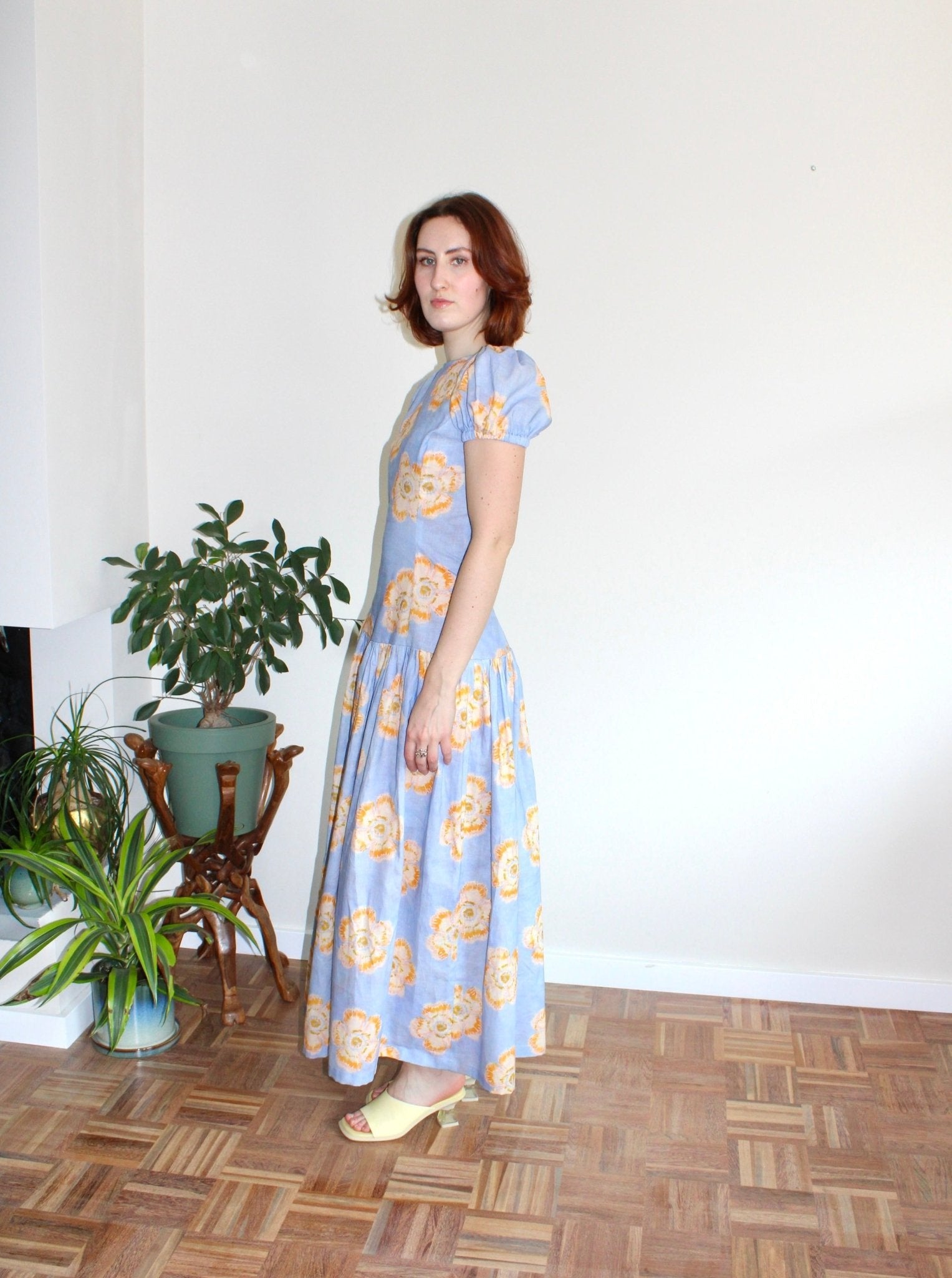 Diana dress blue floral - Luci's Lemons
