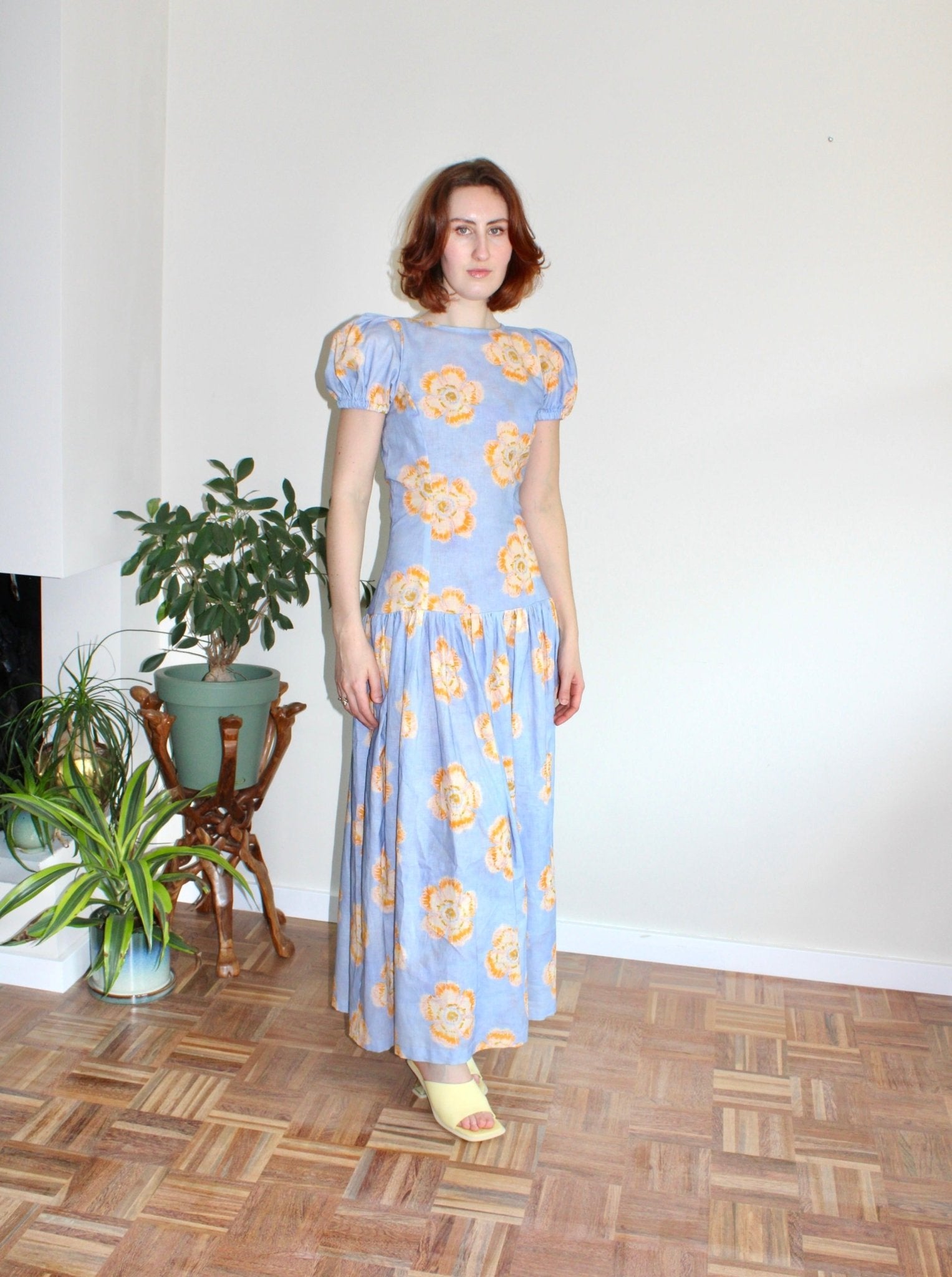 Diana dress blue floral - Luci's Lemons