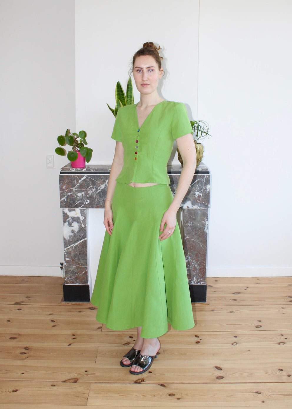 Emma top green - Luci's Lemons