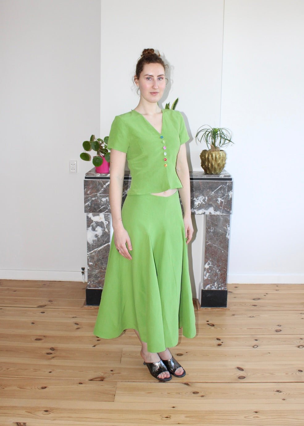 Emma top green - Luci's Lemons