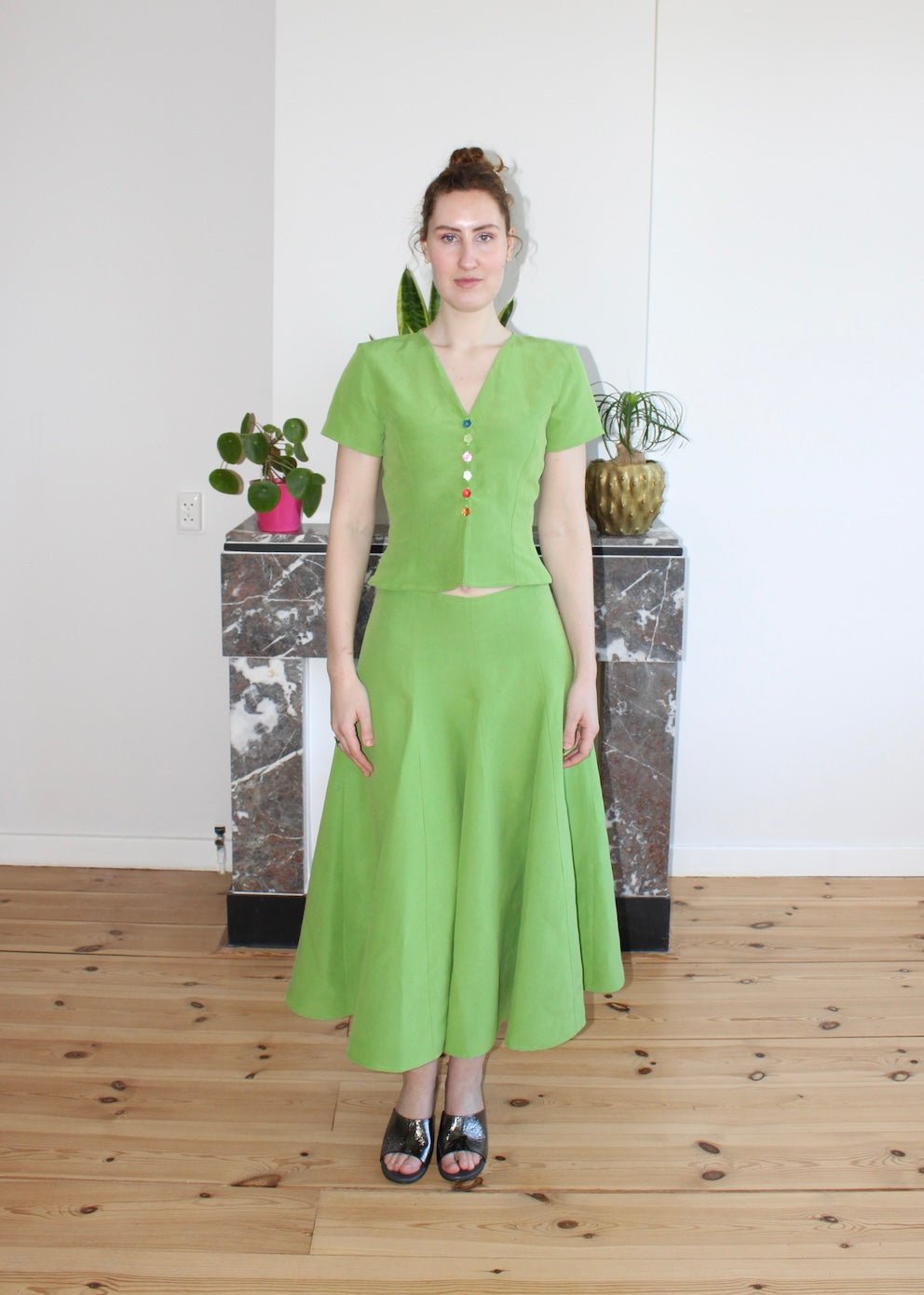 Emma top green - Luci's Lemons
