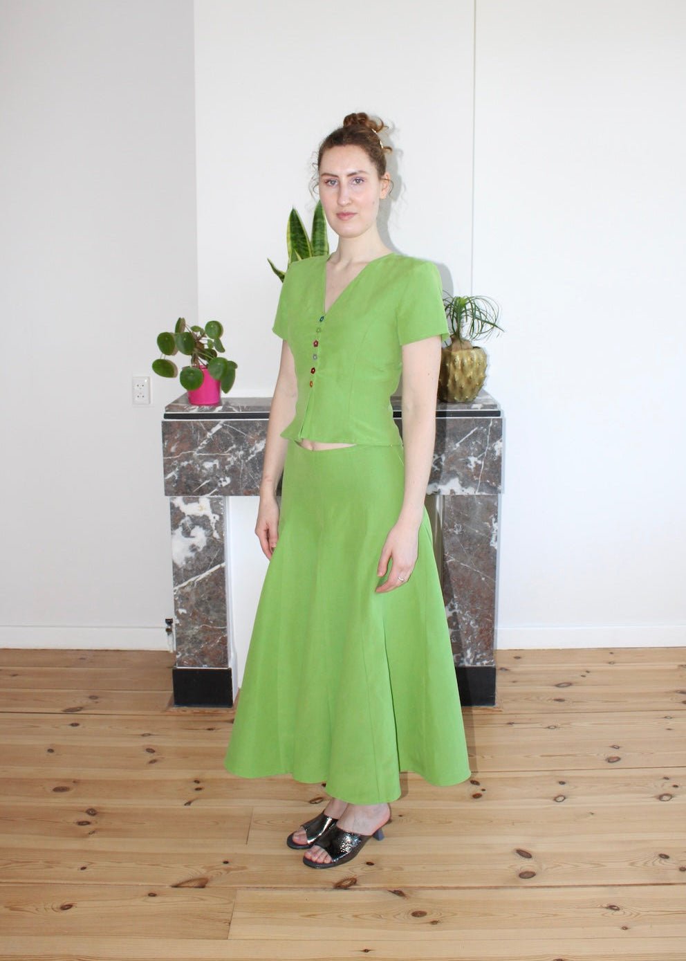 Emma top green - Luci's Lemons