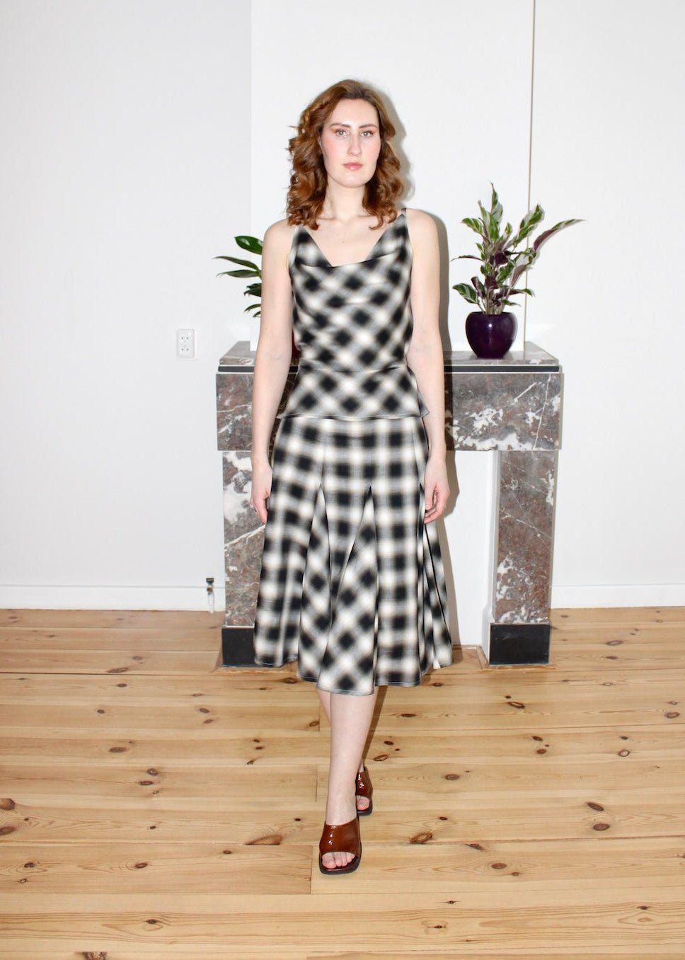 Erin top black plaid - Luci's Lemons