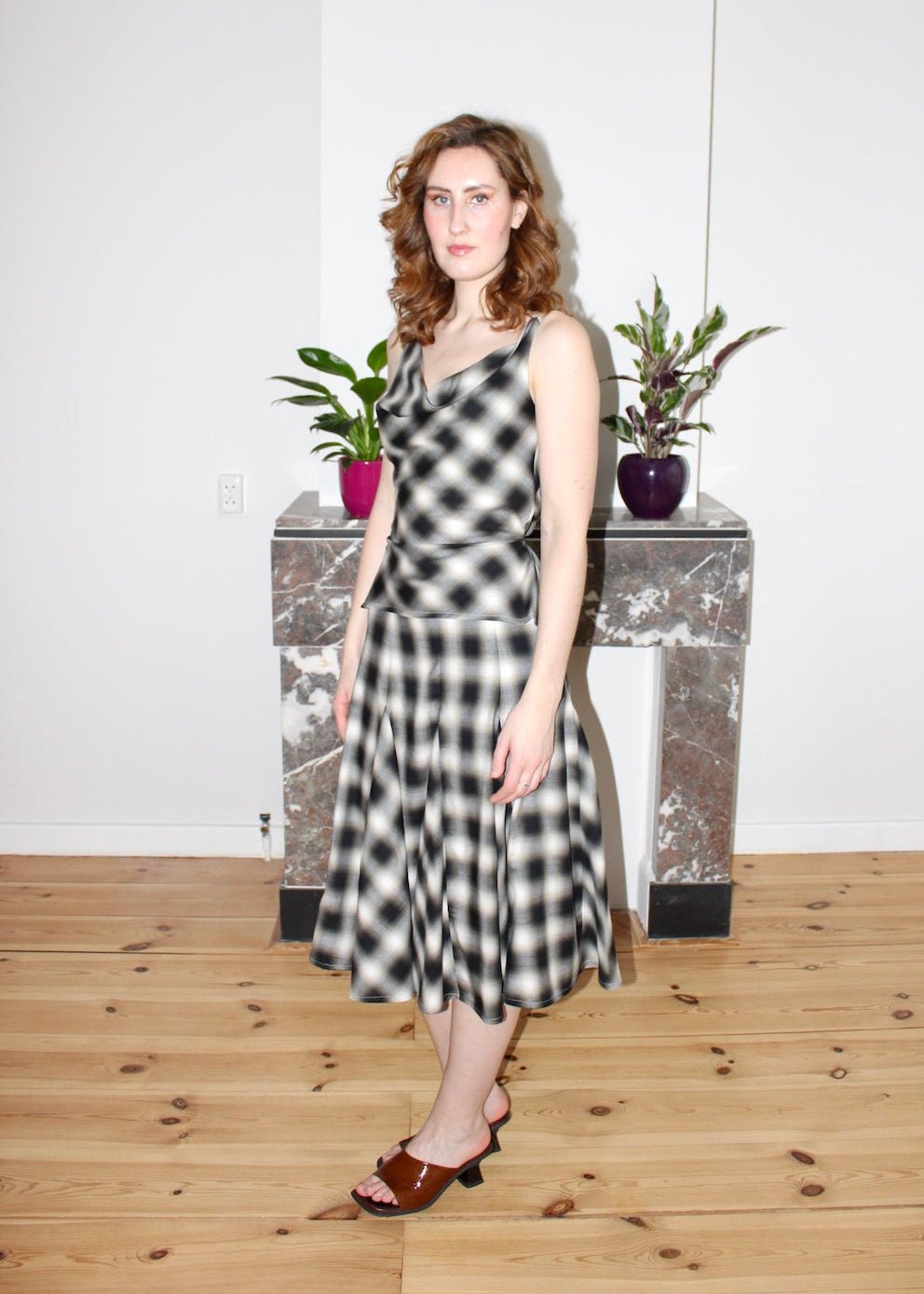 Erin top black plaid - Luci's Lemons