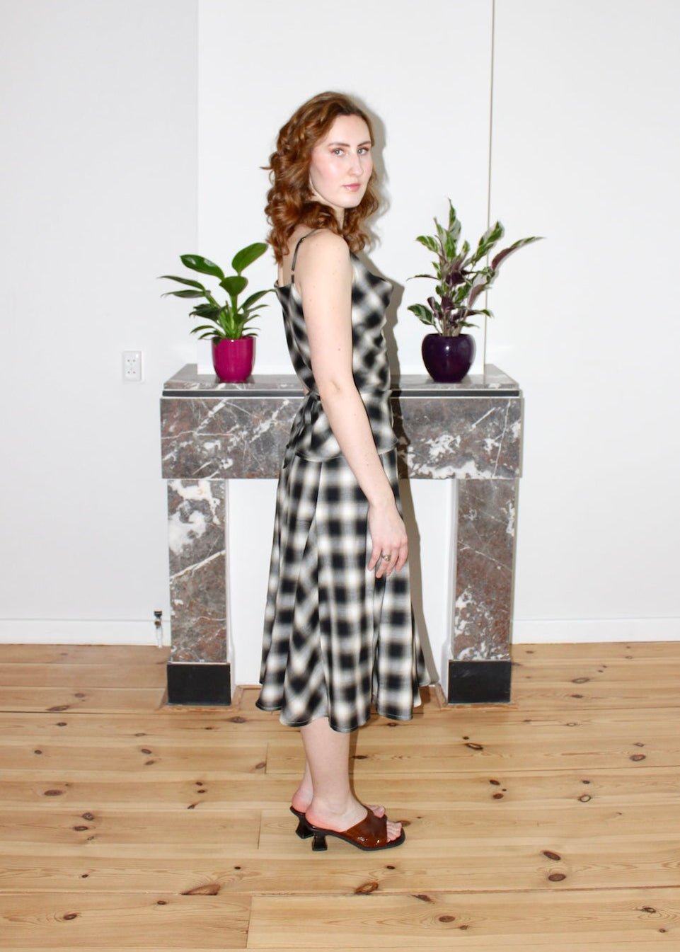 Erin top black plaid - Luci's Lemons