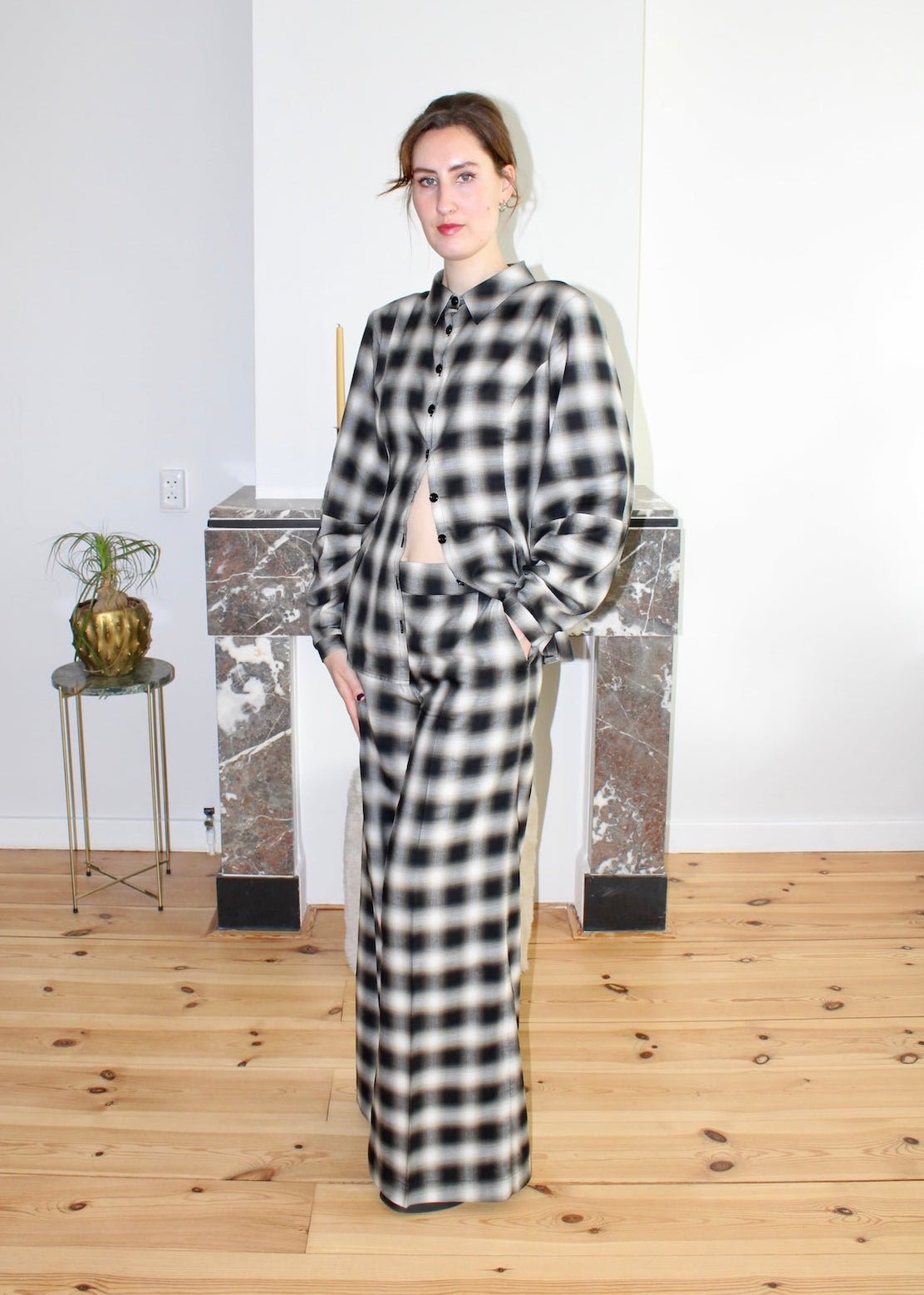 Gloria blouse plaid - Luci's Lemons