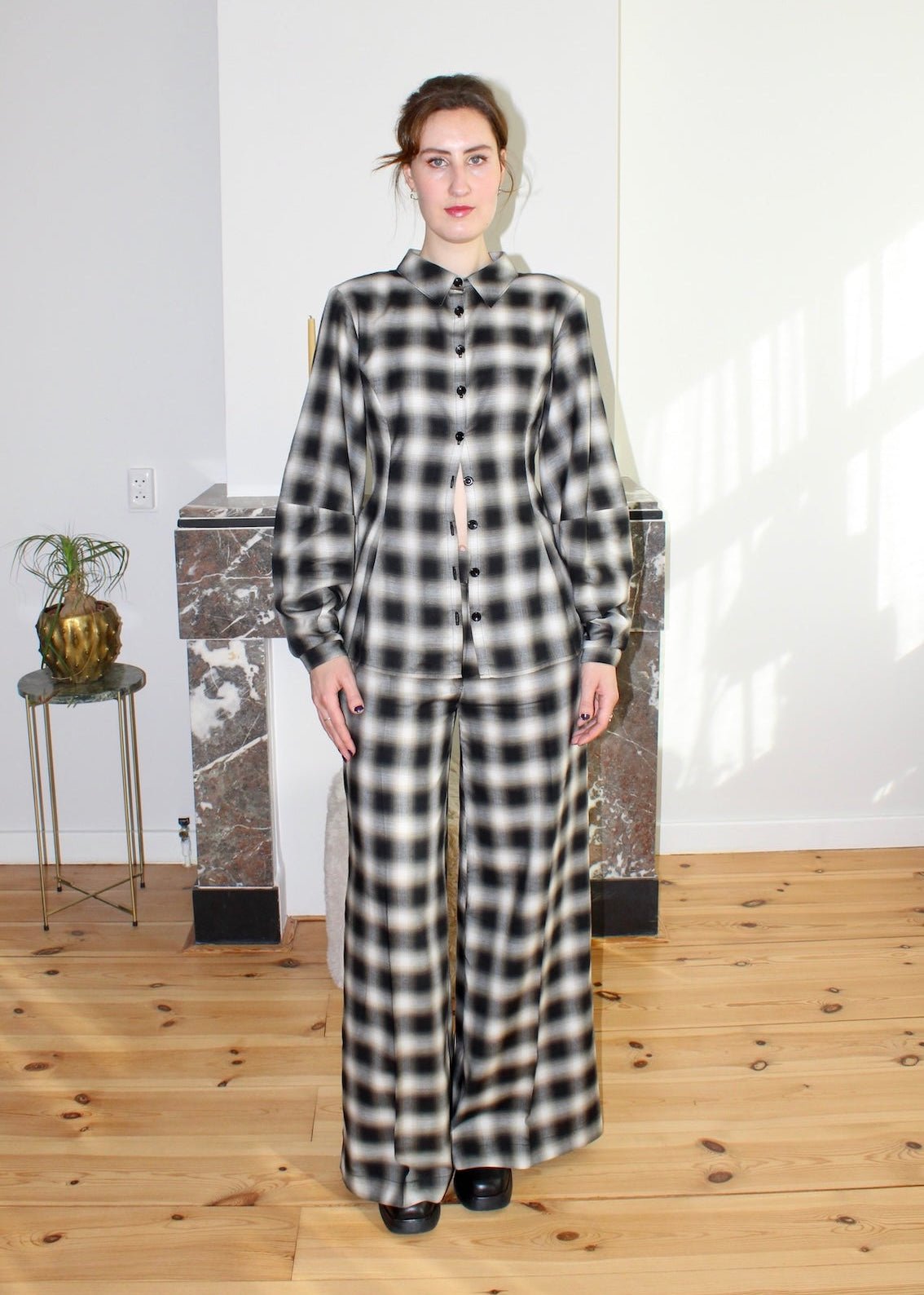 Gloria blouse plaid - Luci's Lemons