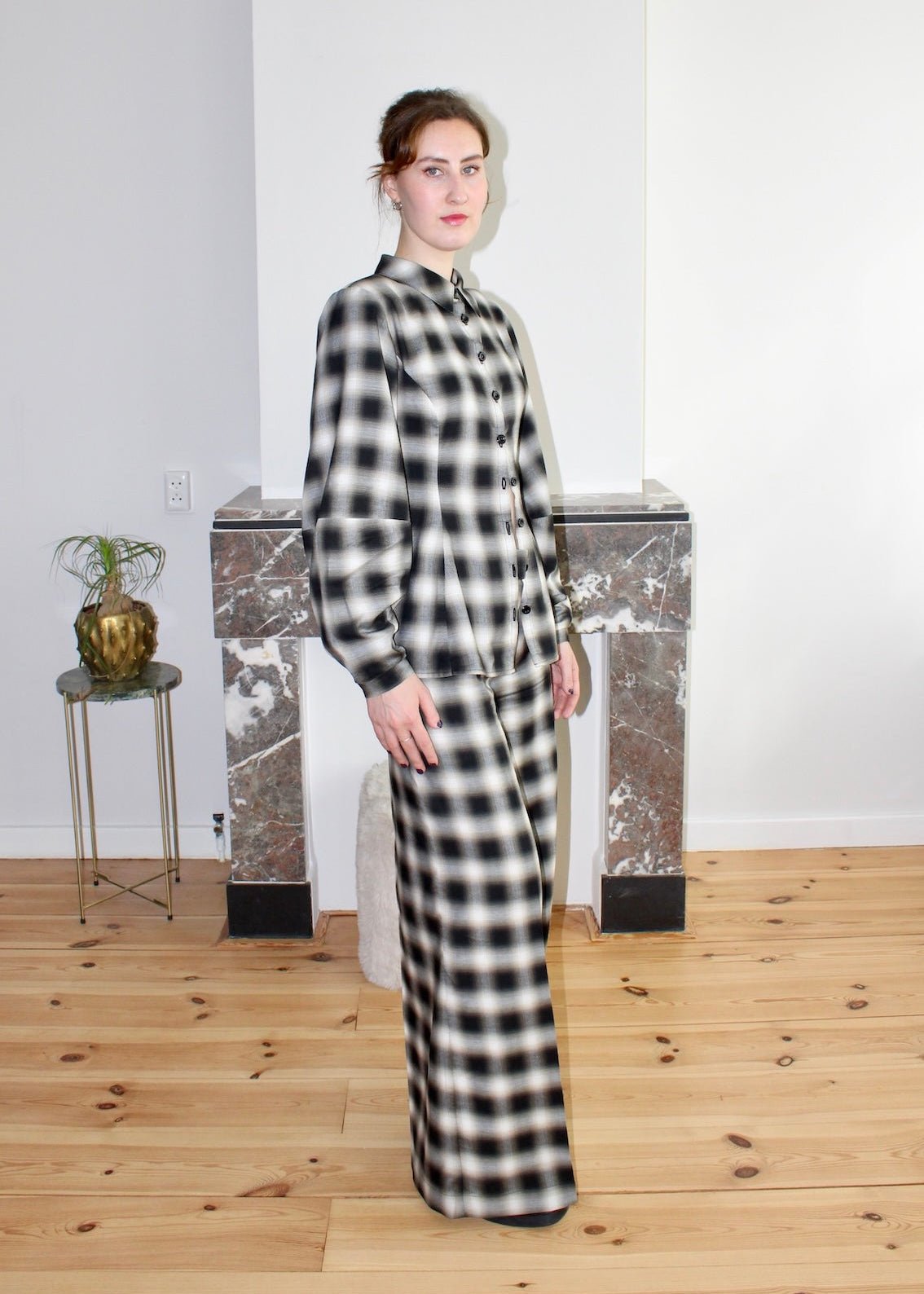 Gloria blouse plaid - Luci's Lemons