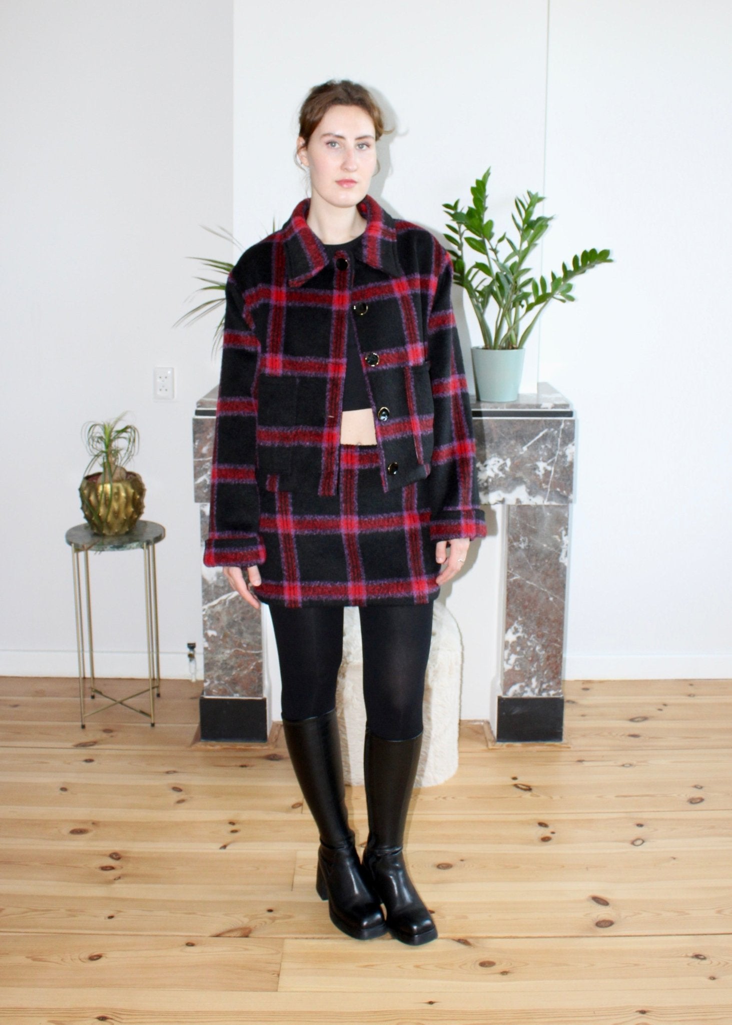 Gwen skirt wool plaid - Luci's Lemons