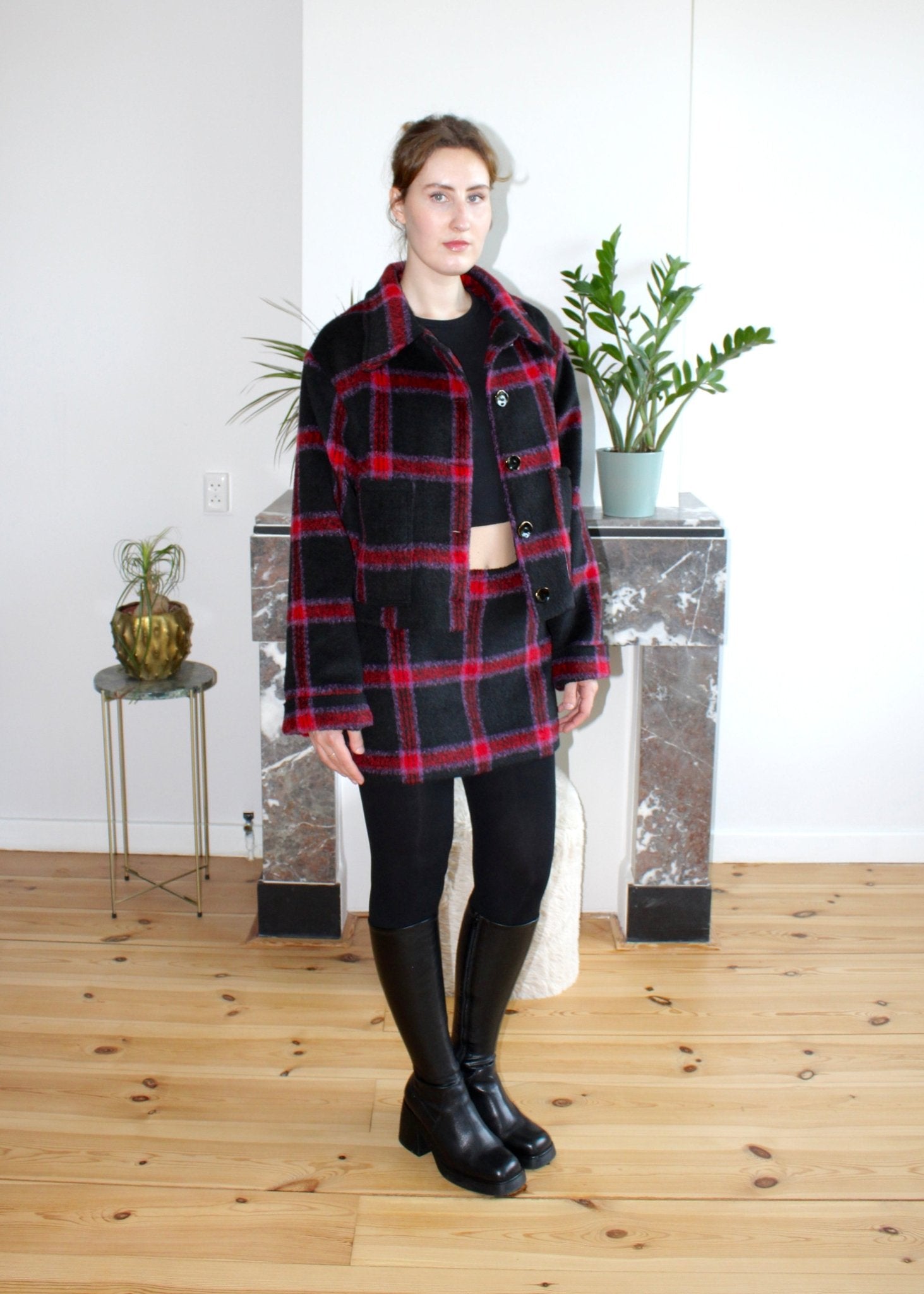 Gwen skirt wool plaid - Luci's Lemons