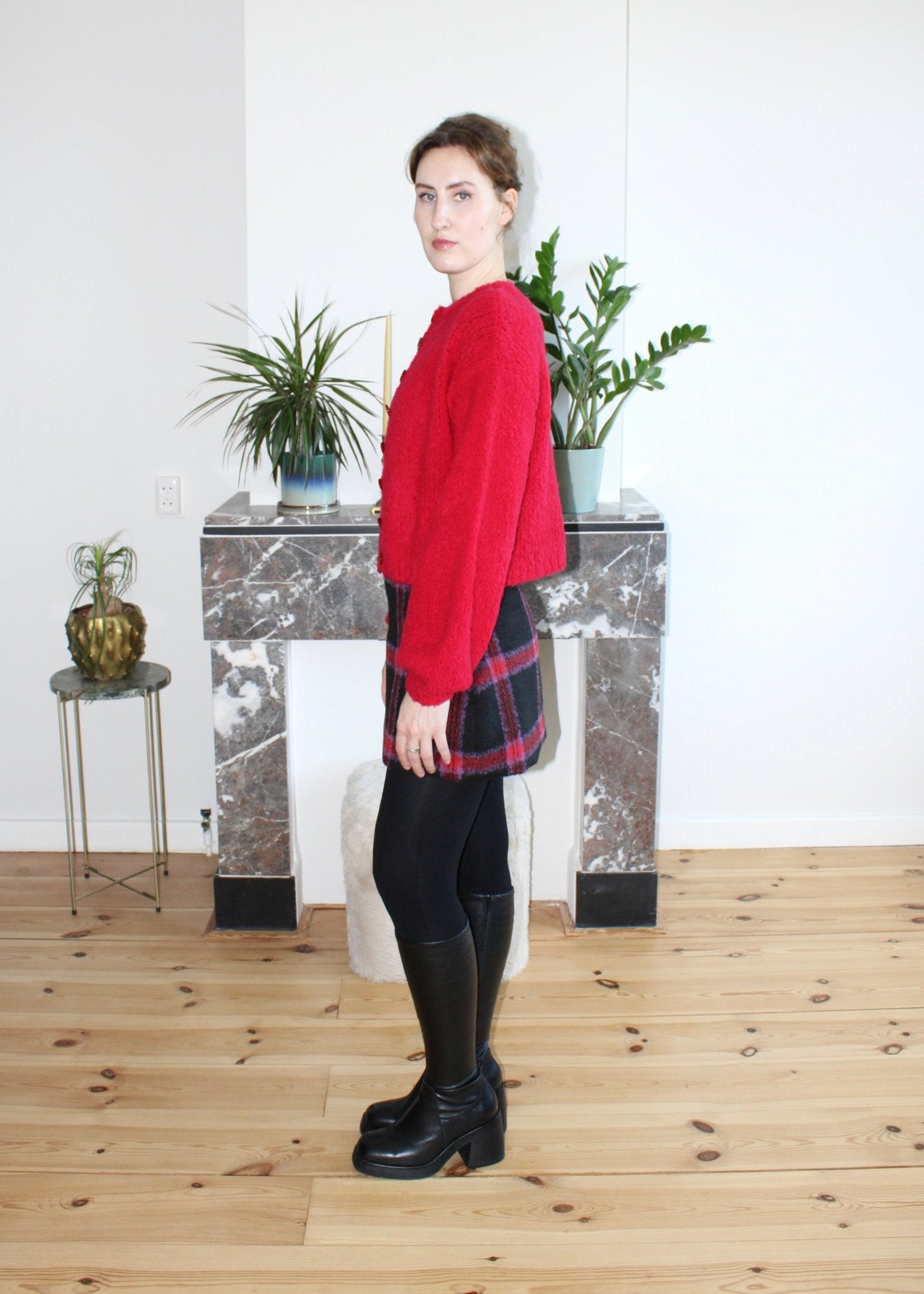 Juniper cardigan red - Luci's Lemons