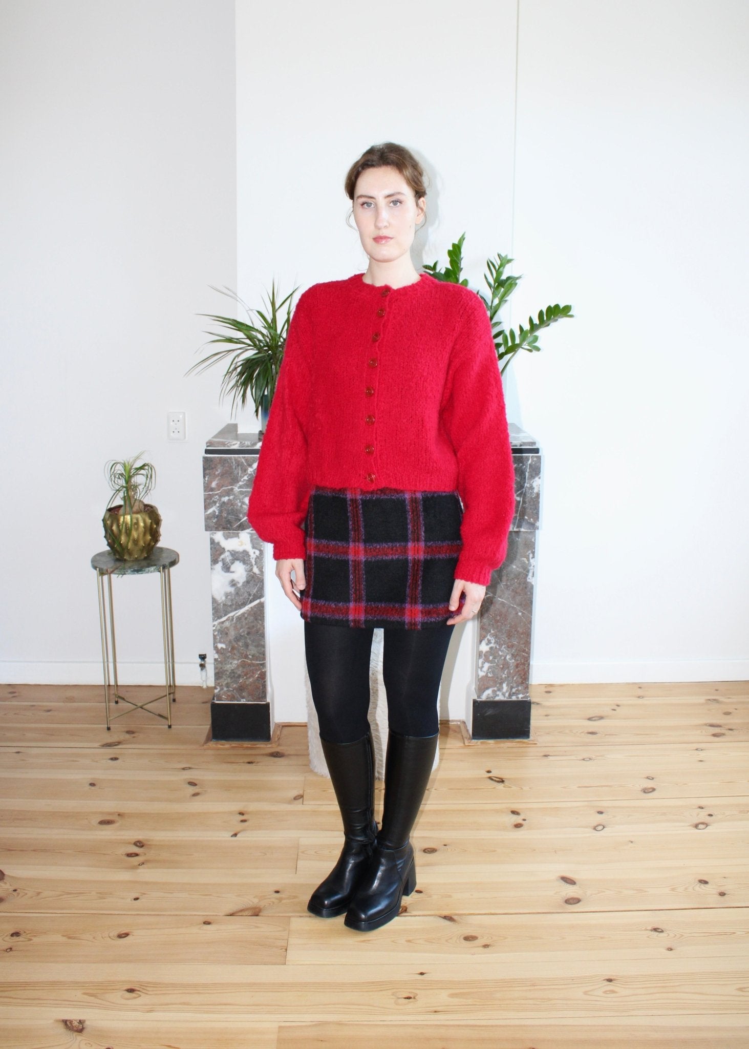 Juniper cardigan red - Luci's Lemons