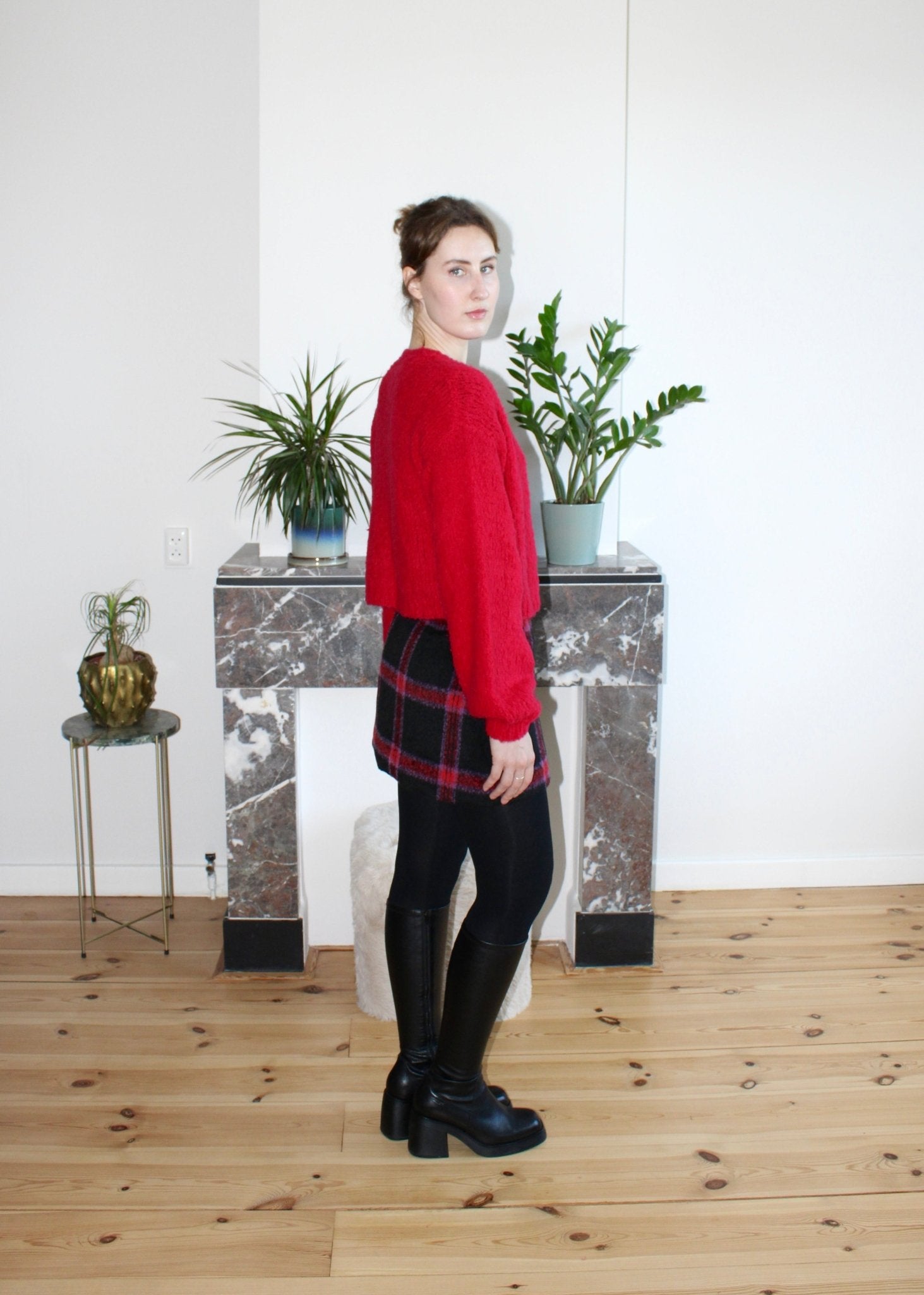 Juniper cardigan red - Luci's Lemons