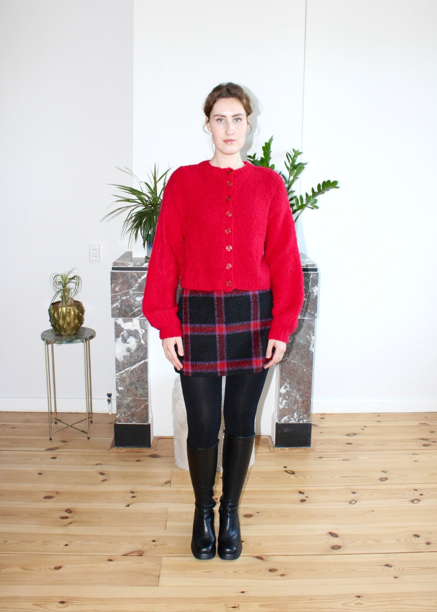 Juniper cardigan red - Luci's Lemons