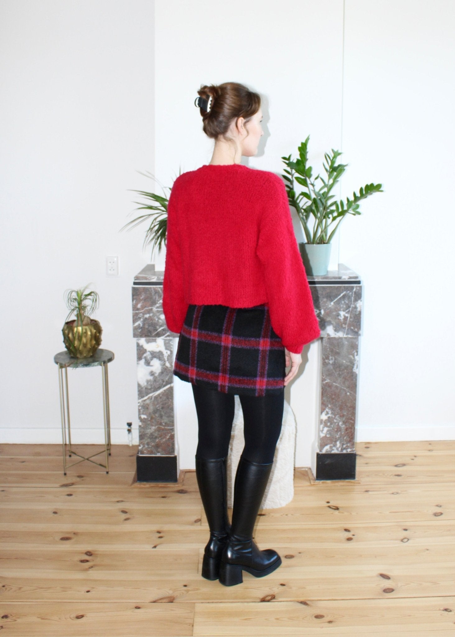 Juniper cardigan red - Luci's Lemons