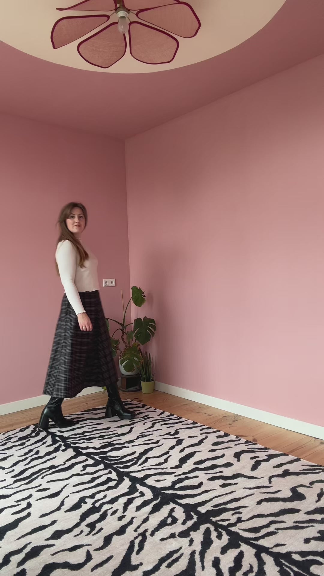 Briar skirt - dark brown plaid wool