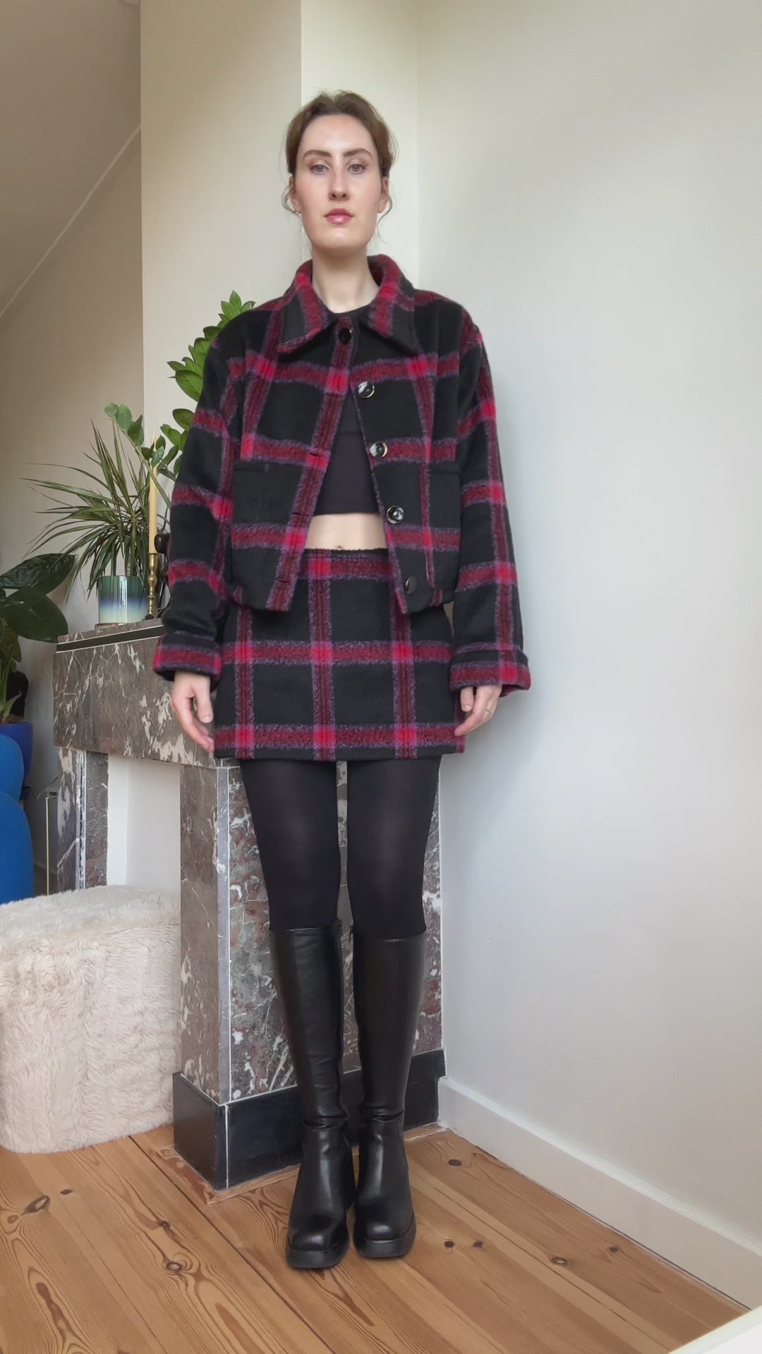 Gwen skirt wool plaid