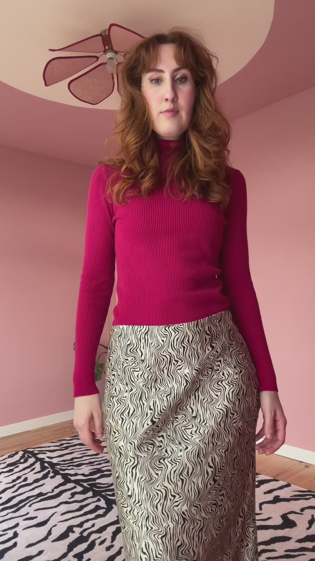 Bias skirt - Abstract Zebra silk