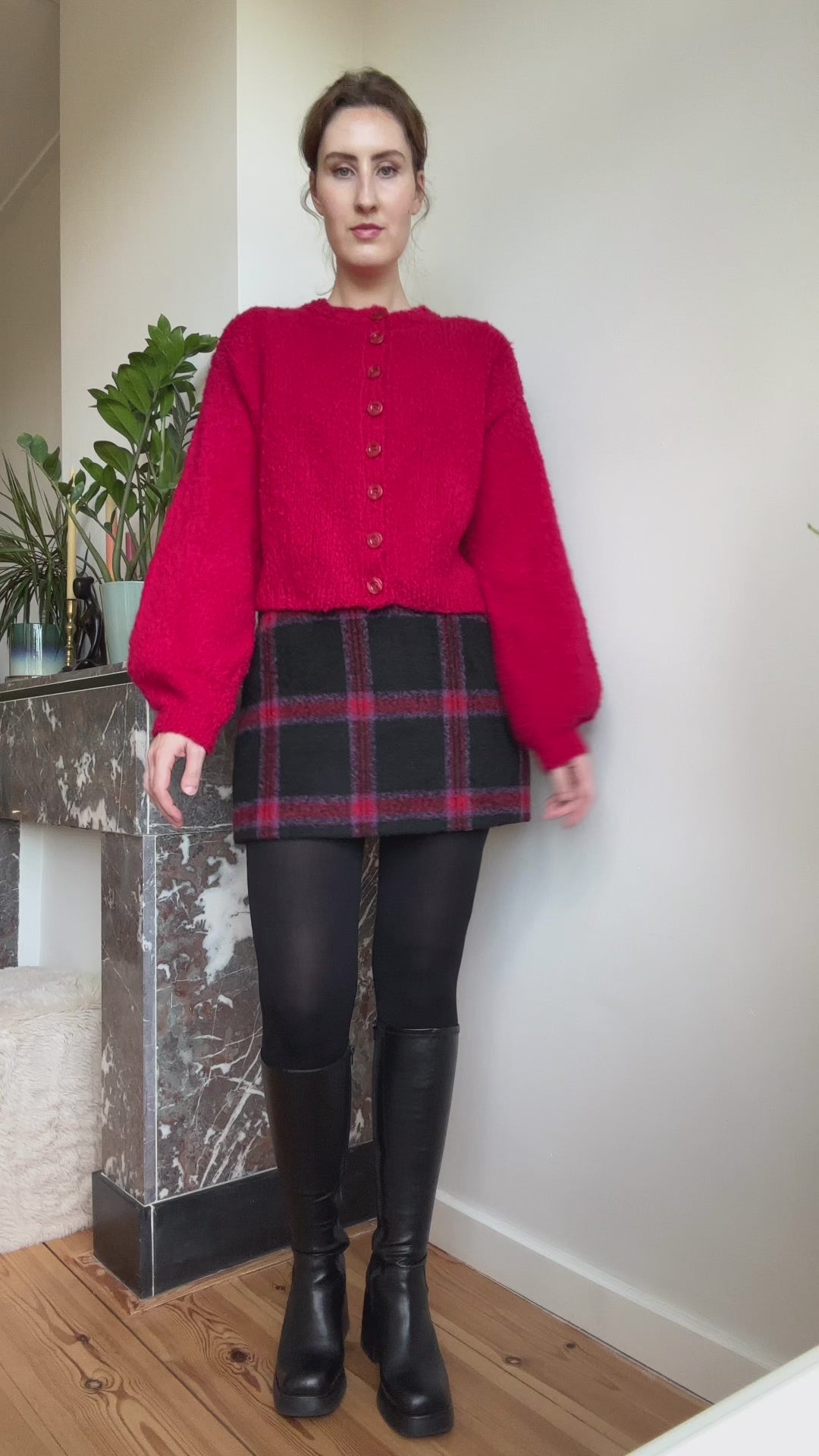 Juniper cardigan red