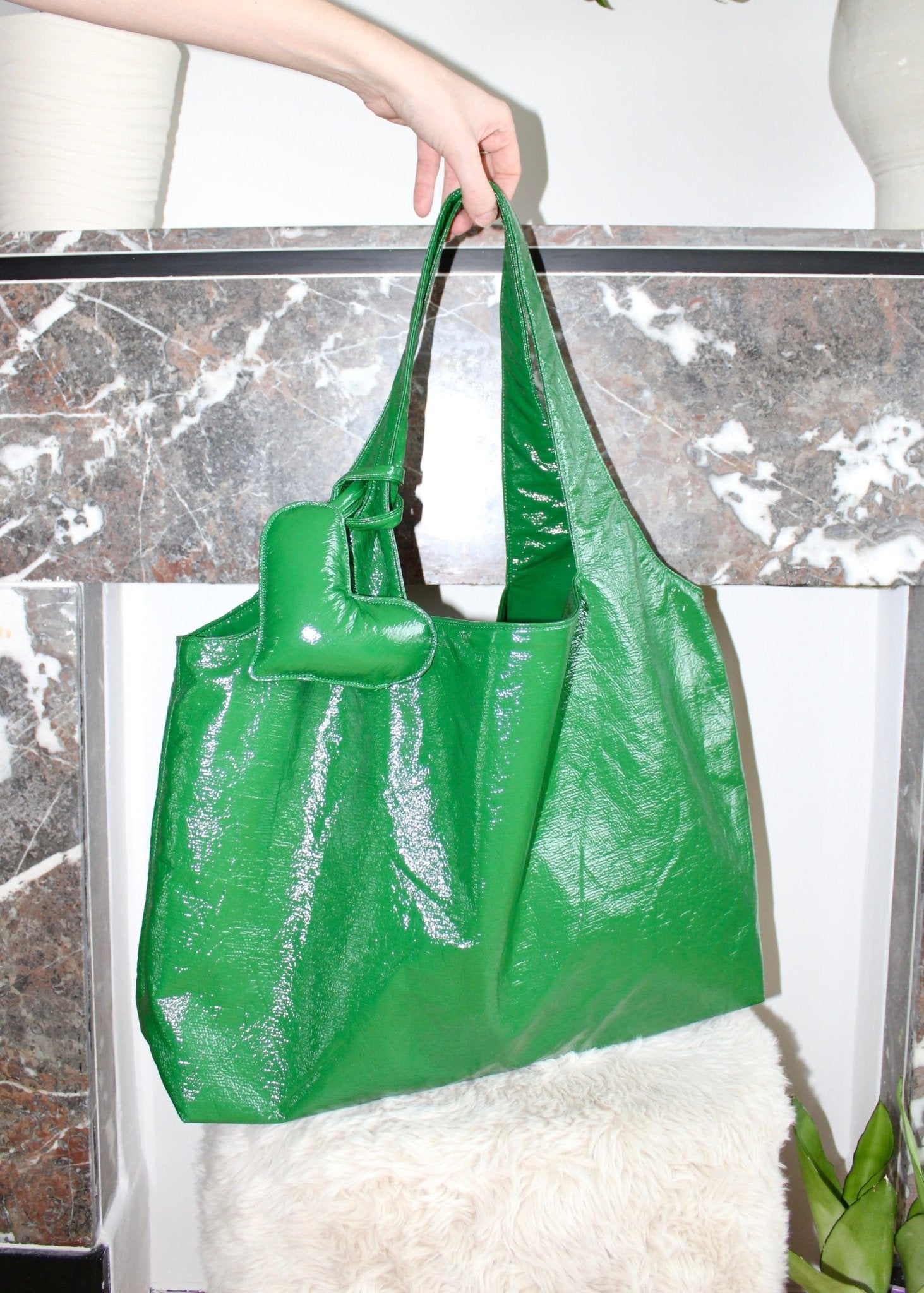 Riley bag green large - Luci's Lemons