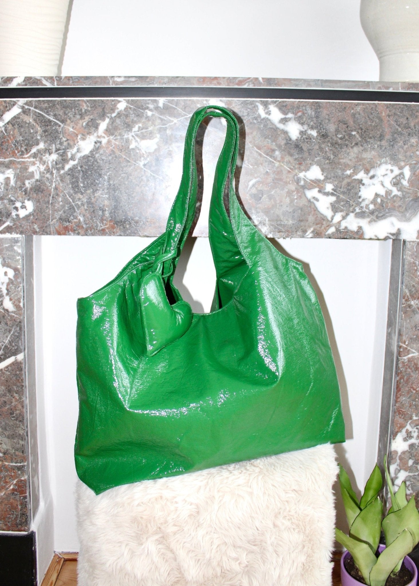 Riley bag green large - Luci's Lemons