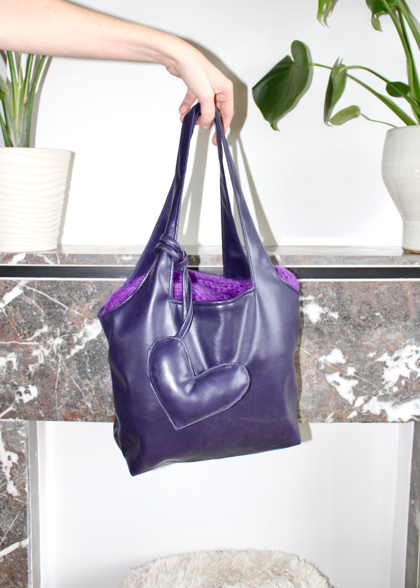Riley bag purple medium - Luci's Lemons