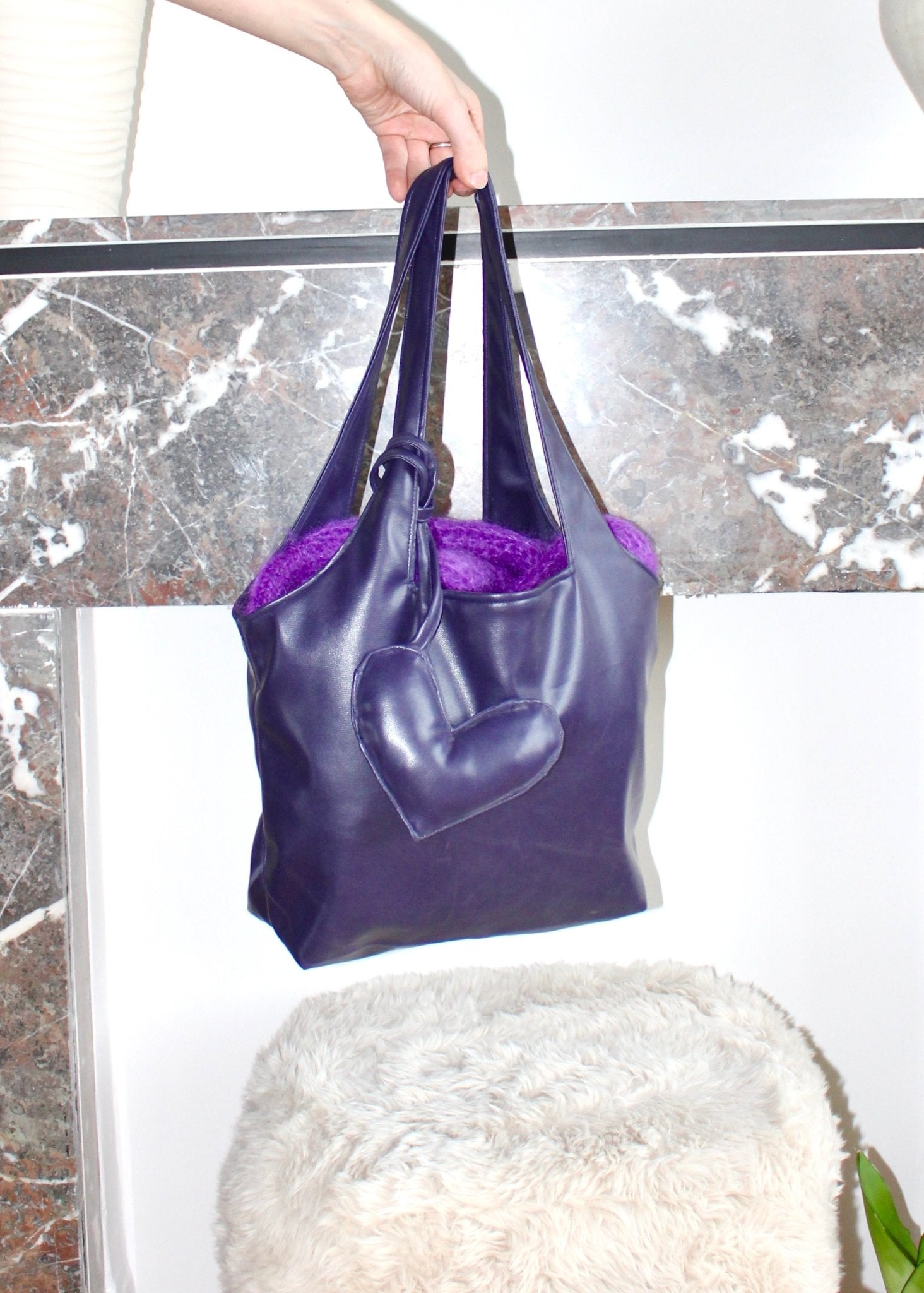 Riley bag purple medium - Luci's Lemons