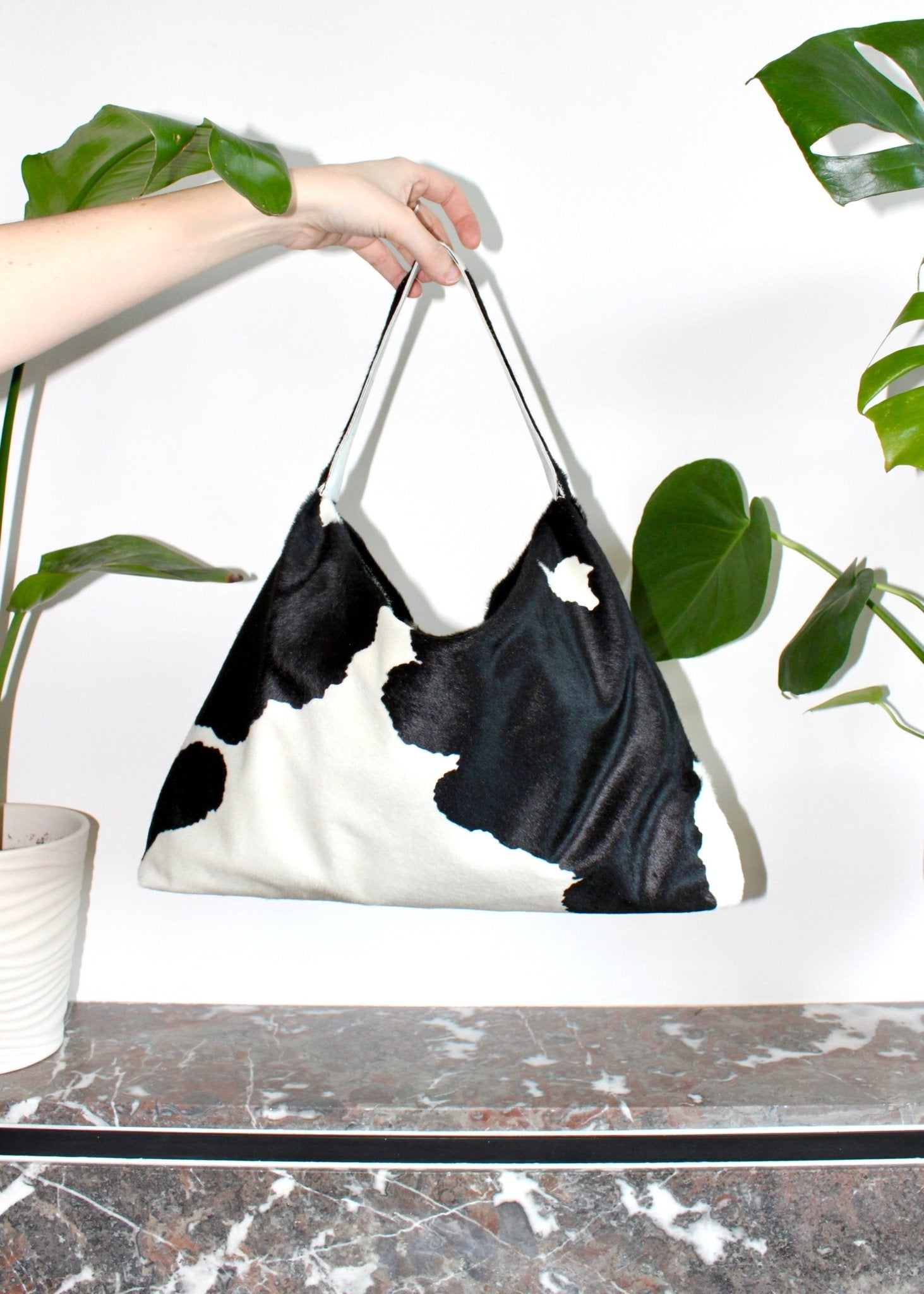 Sloane bag in cowprint leather - Luci's Lemons