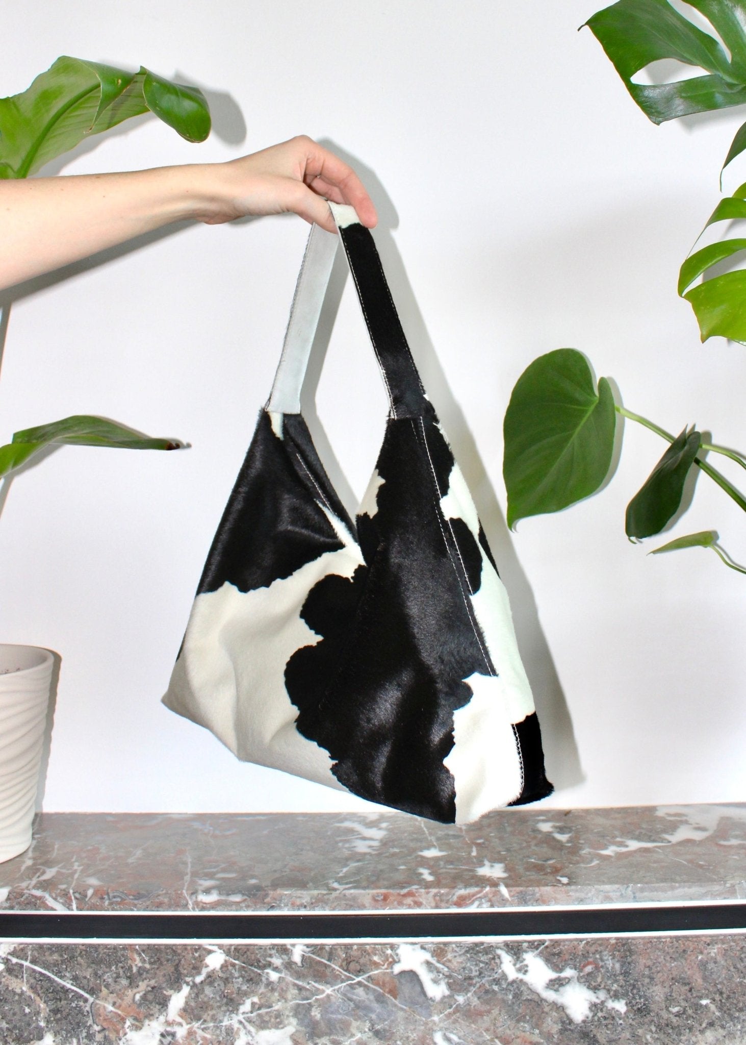 Sloane bag in cowprint leather - Luci's Lemons