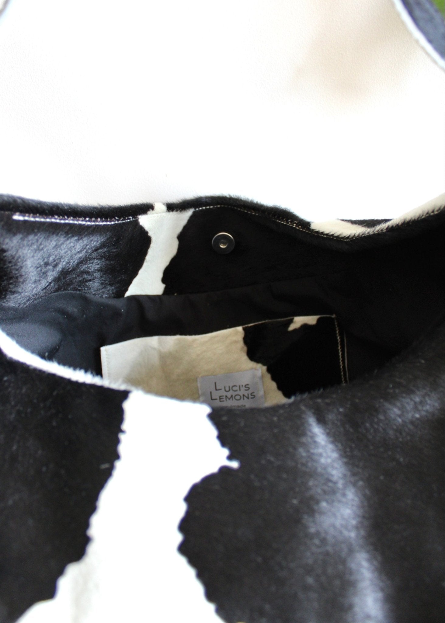 Sloane bag in cowprint leather - Luci's Lemons